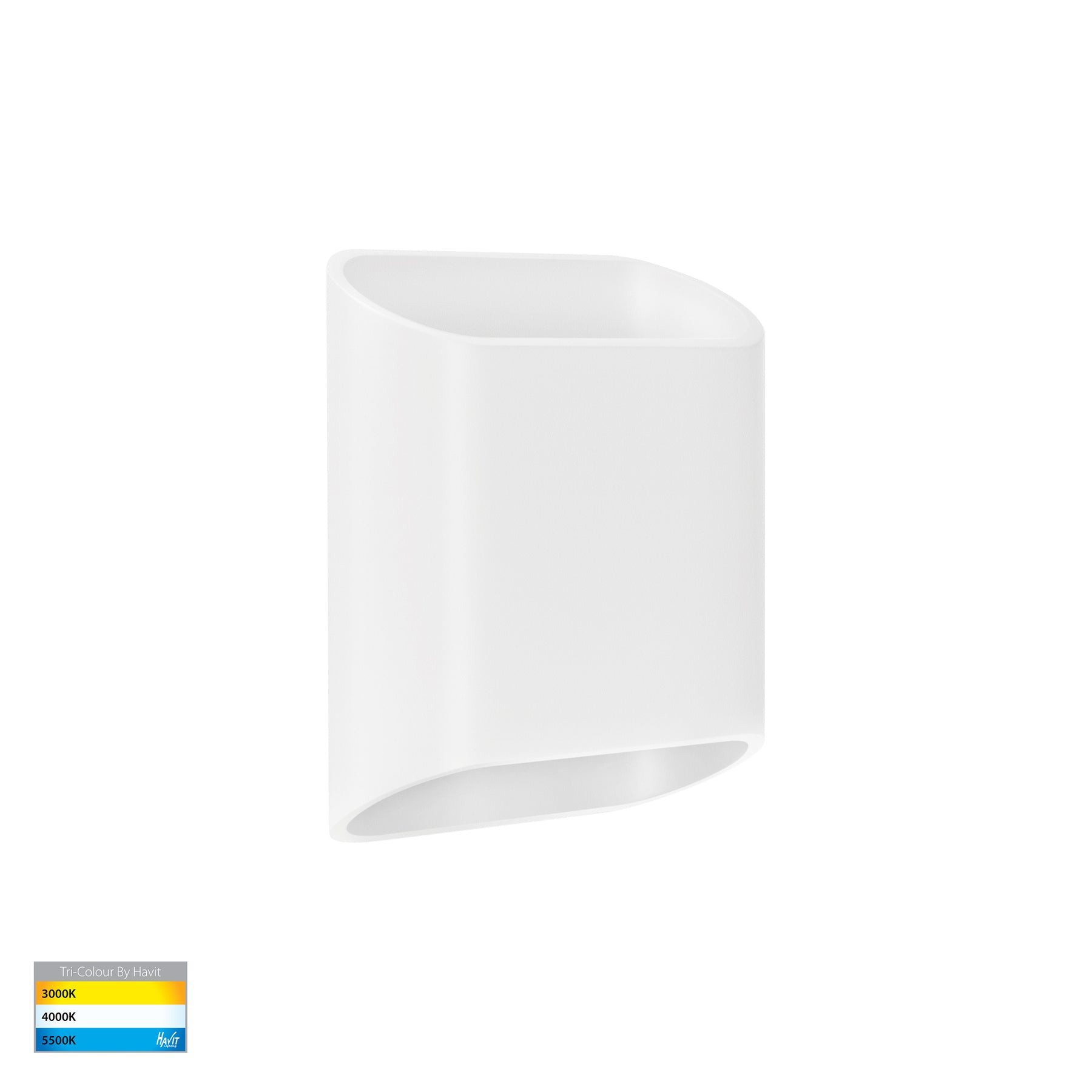 Contec LED Up & Down Wall Light 5W Tri Colour White - HV3662T-WHT-240V
