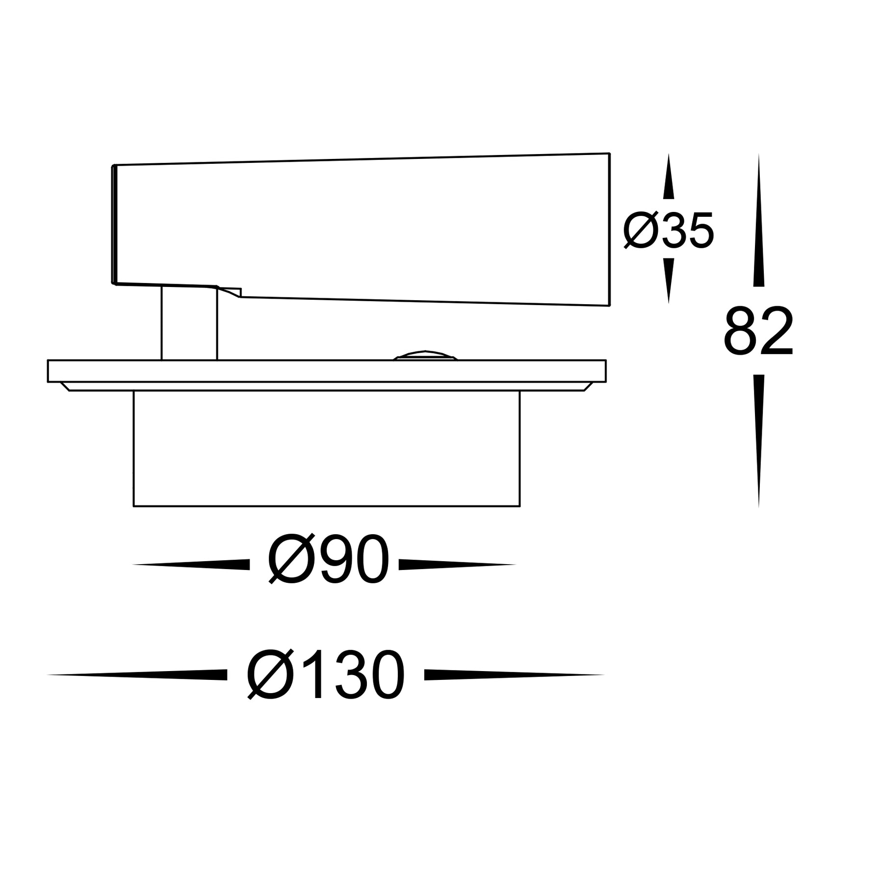 Lesen Adjustable Single LED Wall light Aluminium White 240V TRI Colour - HV3688T-WHT