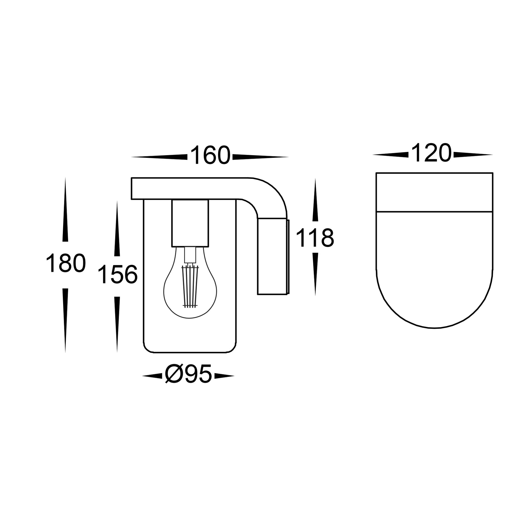 Angela Aluminium LED Wall Light 9W 2700K White - HV3692W-WHT