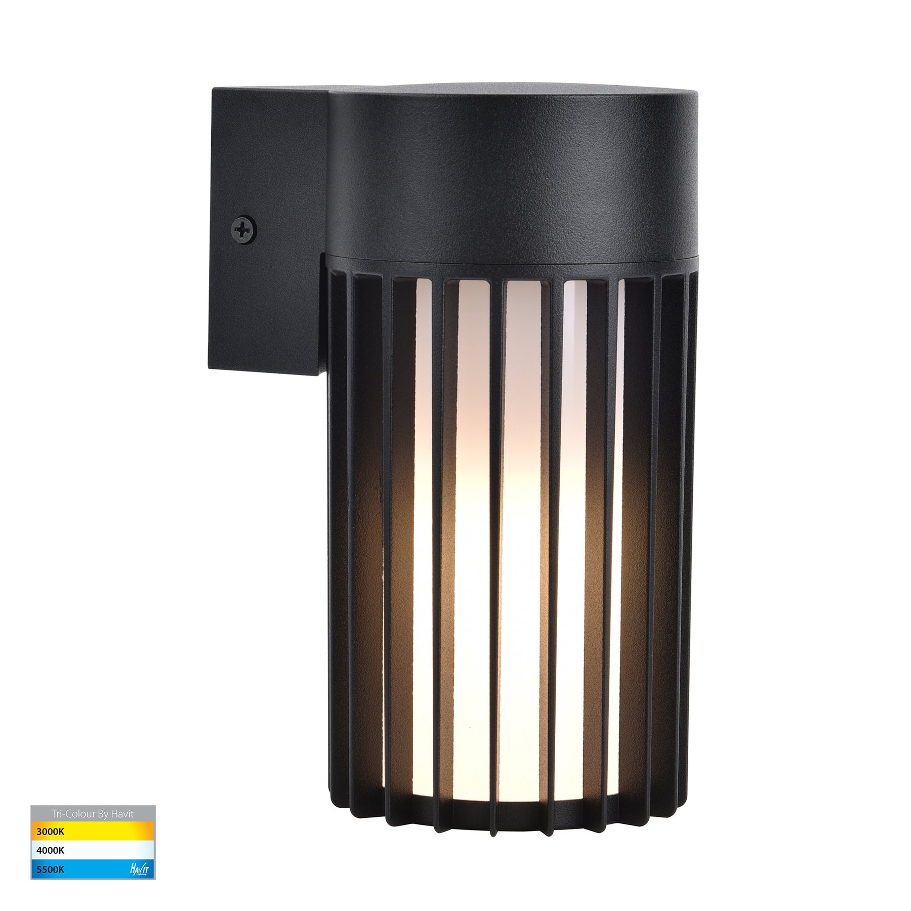 Tenac Aluminium LED Wall Light 9W TRI Colour Black - HV3693T-BLK