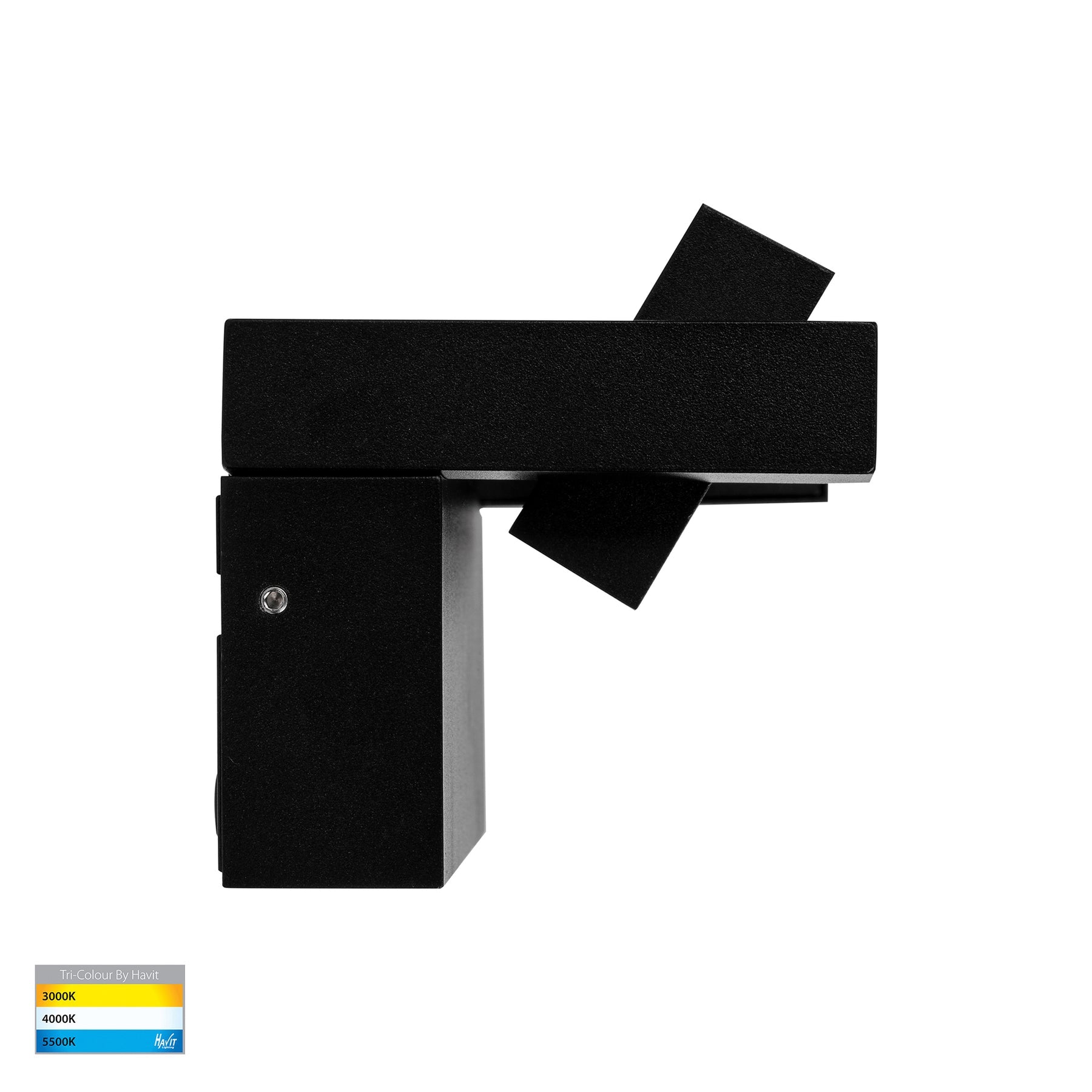 Locu Adjustable LED Floodlight 240V 36W 3CCT Black - HV3733T-BLK