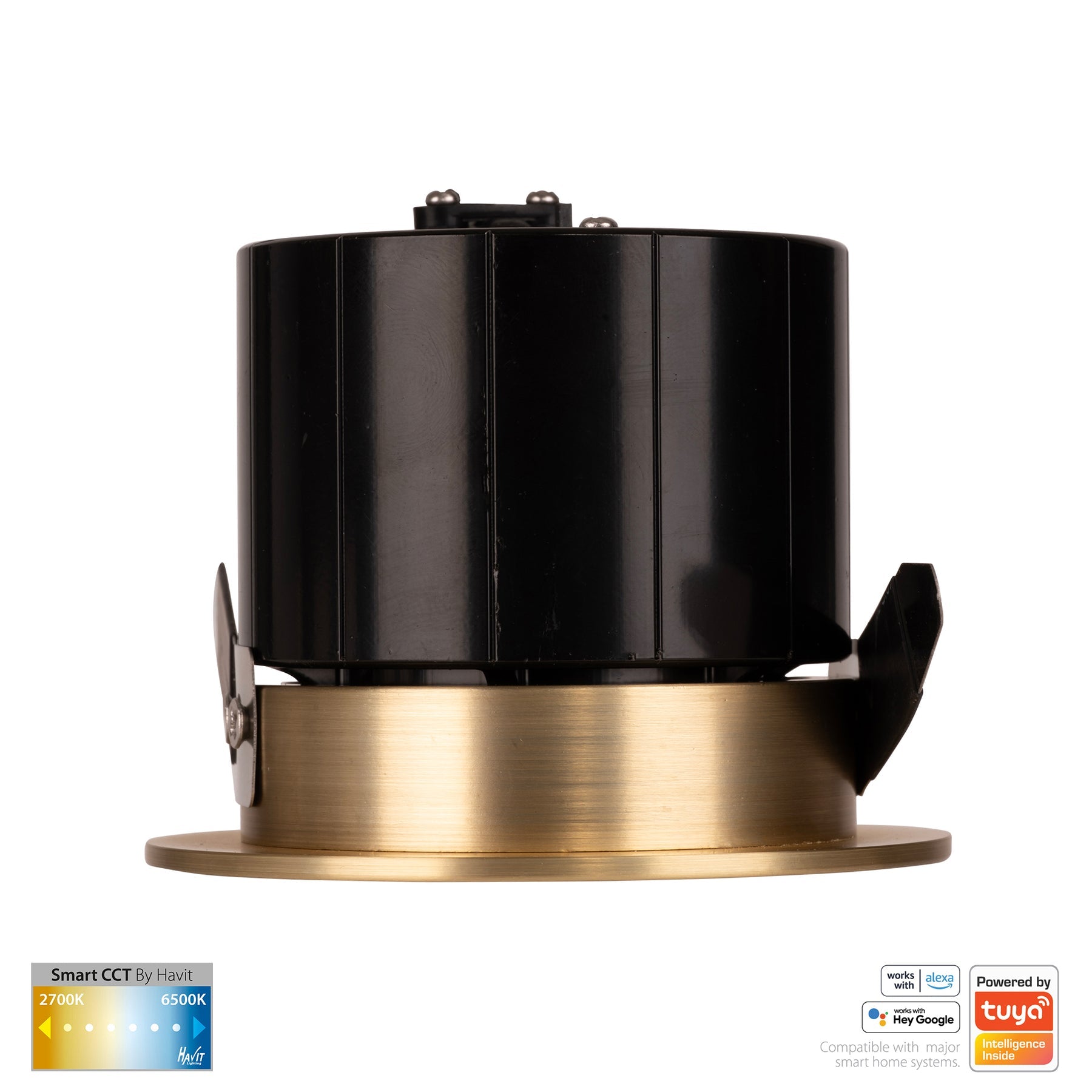 Prime Smart Aluminium Recessed LED Downlight 240V 12W 2CCT Brass - HV5511CCT-BR