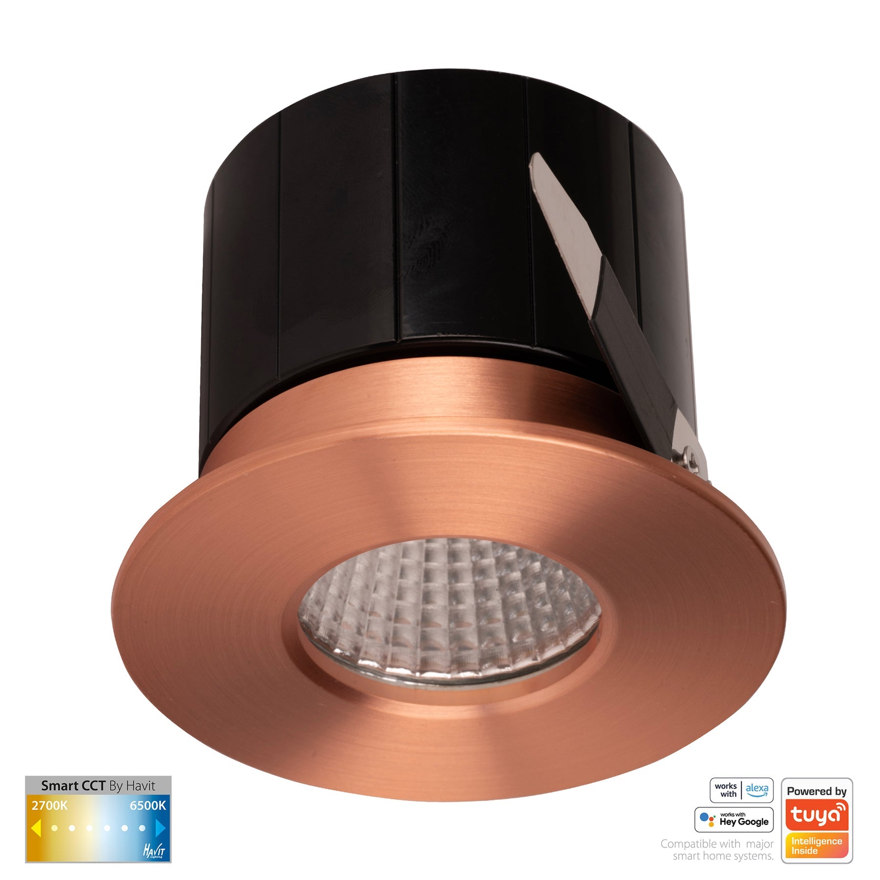 Prime Smart Aluminium Recessed LED Downlight 240V 12W 2CCT Copper - HV5511CCT-CP