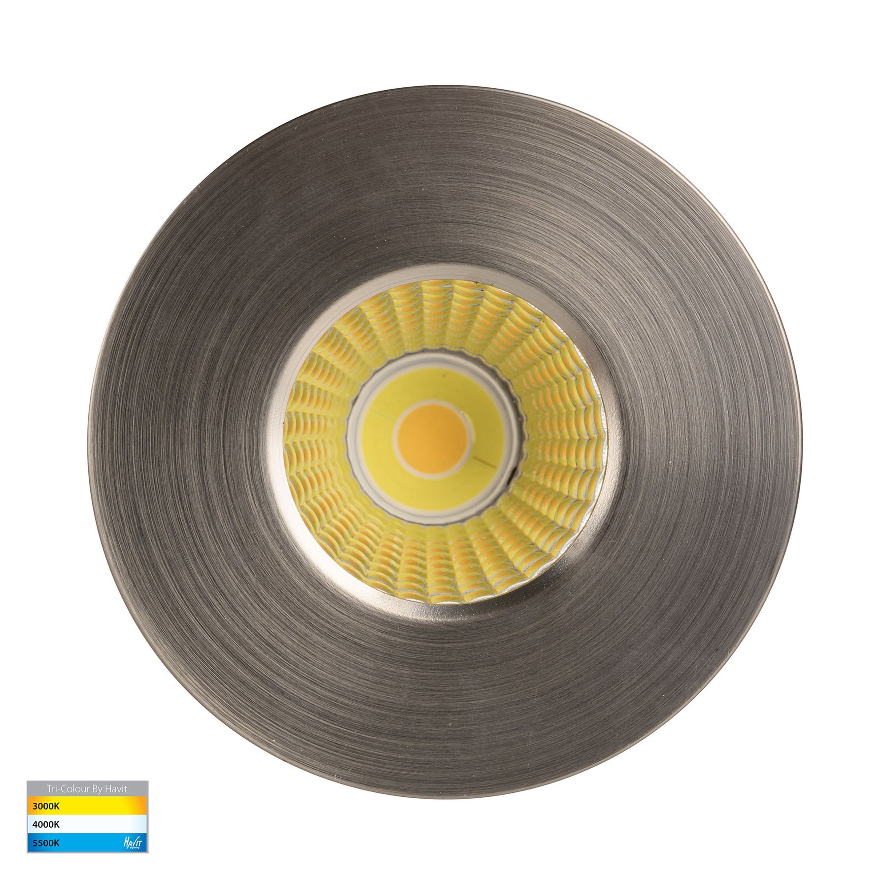 Prime Aluminium Recessed LED Downlight 240V 12W 3CCT Nickel - HV5511T-NK