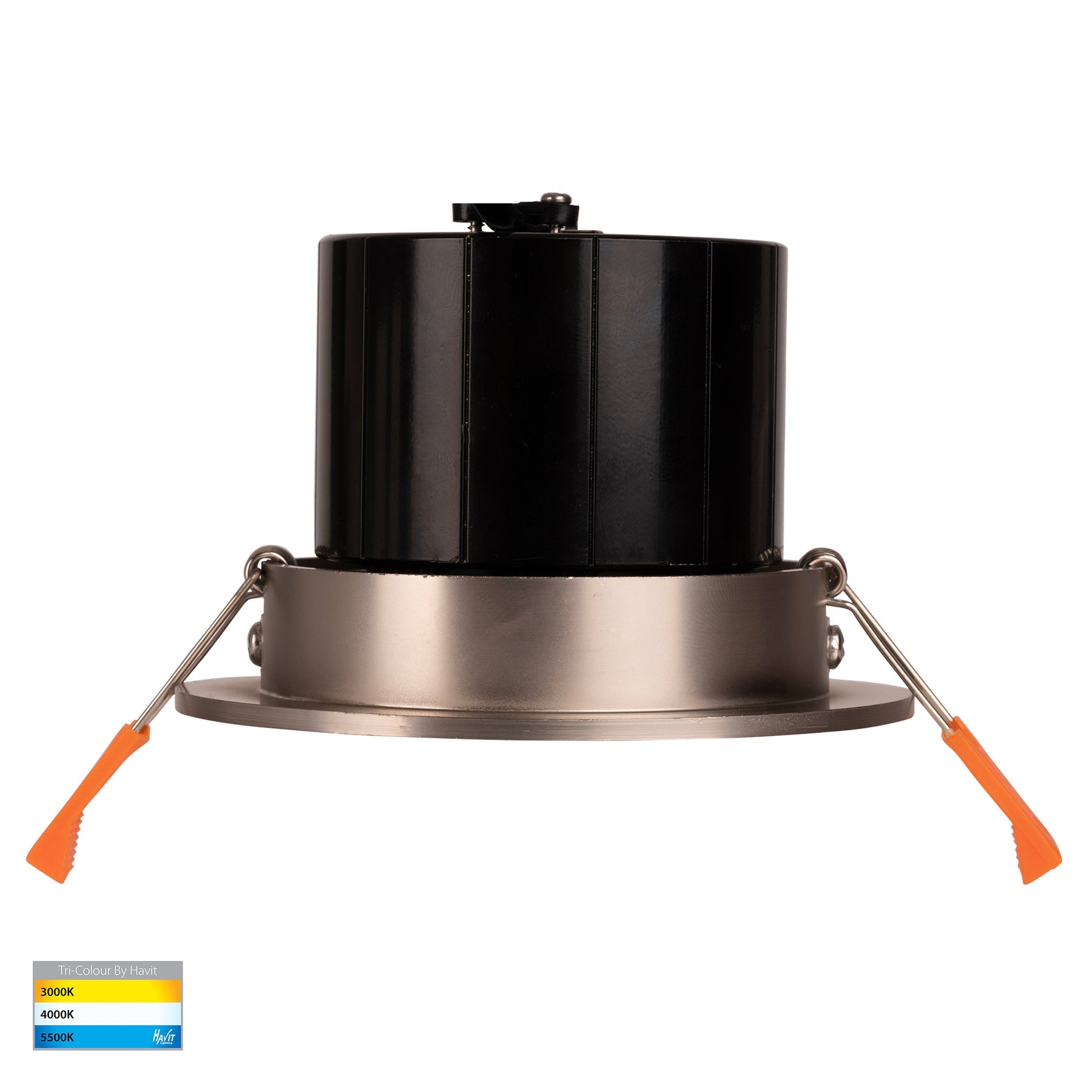 Prime Tilt LED Downlight 12W Tri Colour Nickel - HV5512T-NK