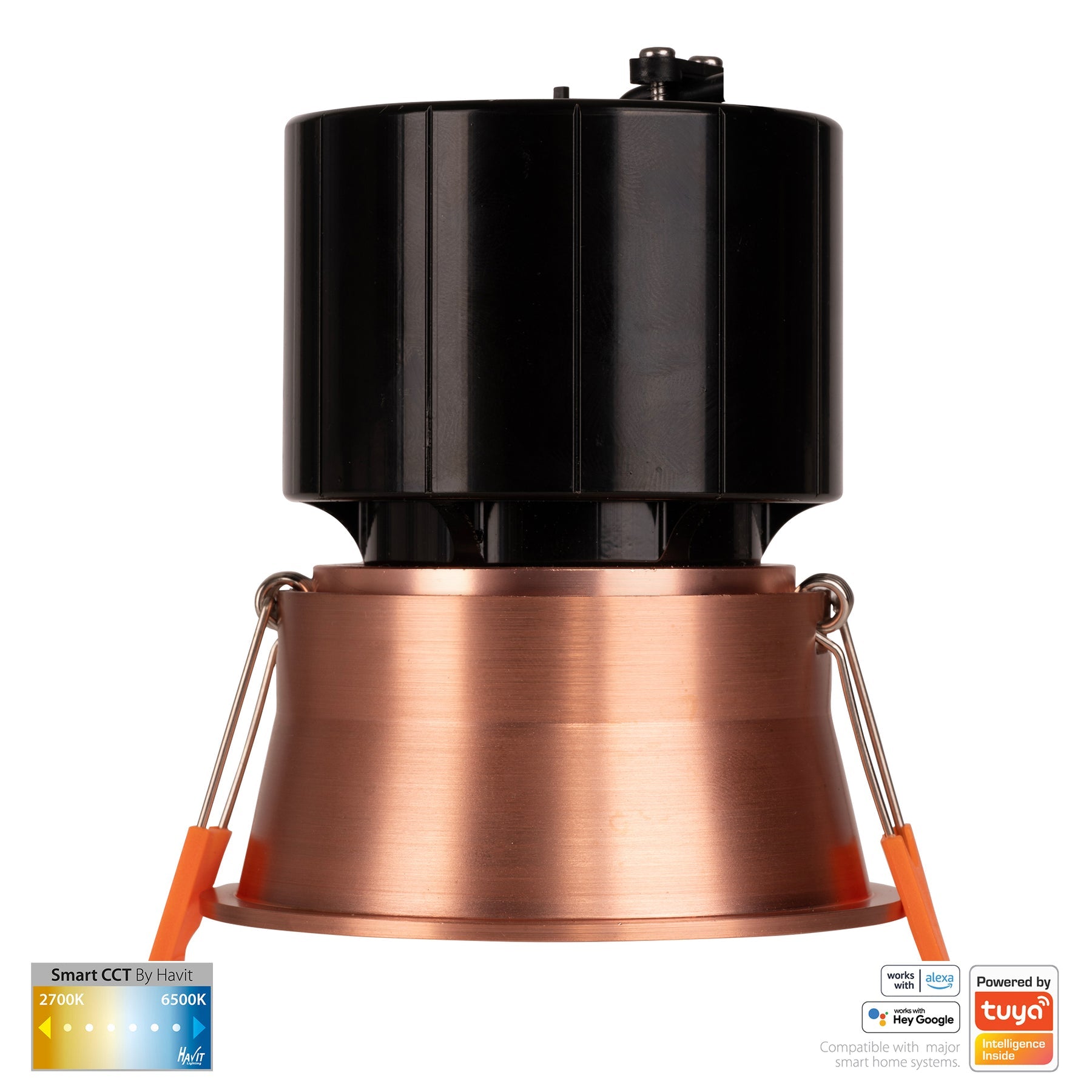 Prime Smart Aluminium Deep Recessed LED Downlight 240V 12W 2CCT Copper - HV5513CCT-CP