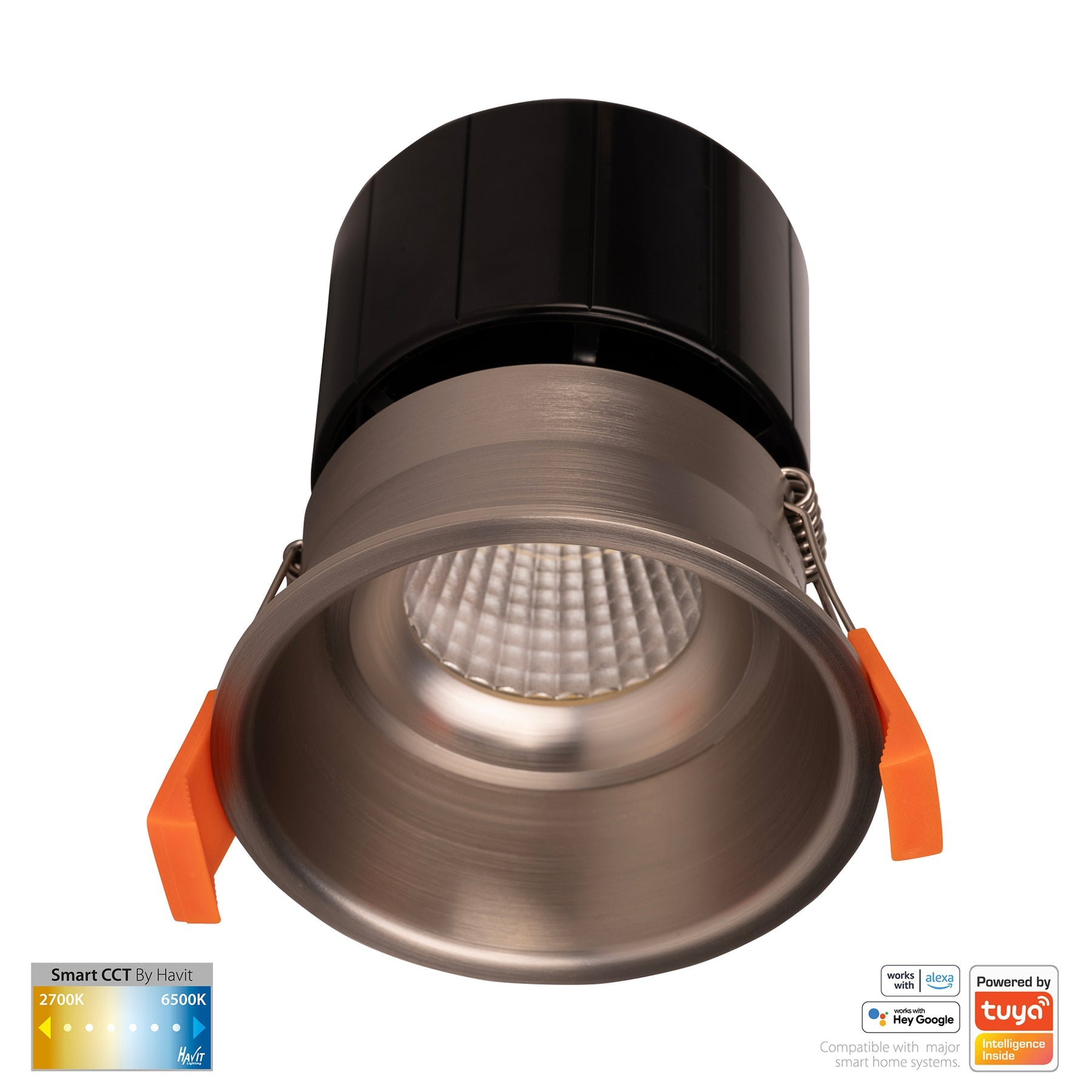 Prime Smart Aluminium Deep Recessed LED Downlight 240V 12W 2CCT Nickel - HV5513CCT-NK