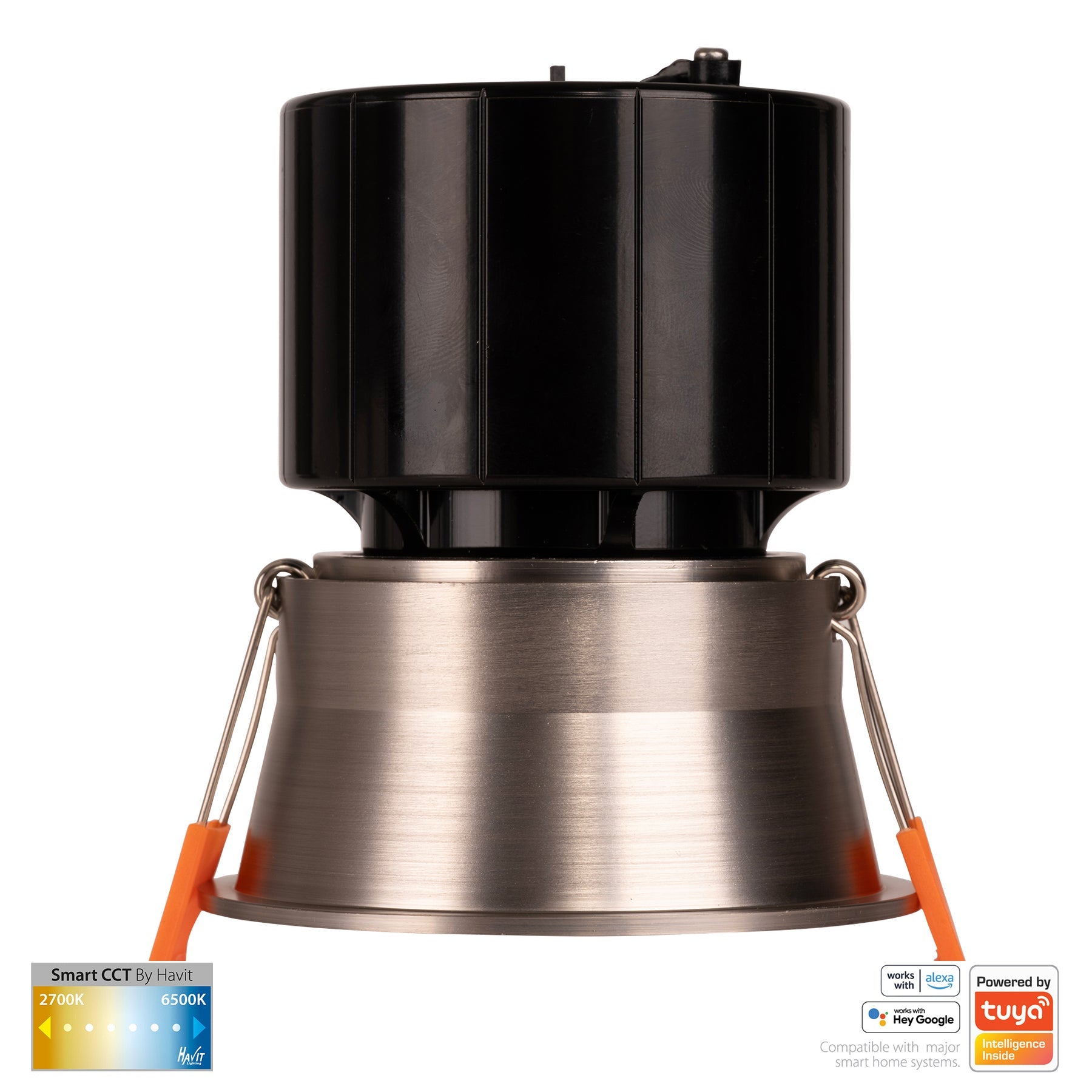 Prime Smart Aluminium Deep Recessed LED Downlight 240V 12W 2CCT Nickel - HV5513CCT-NK