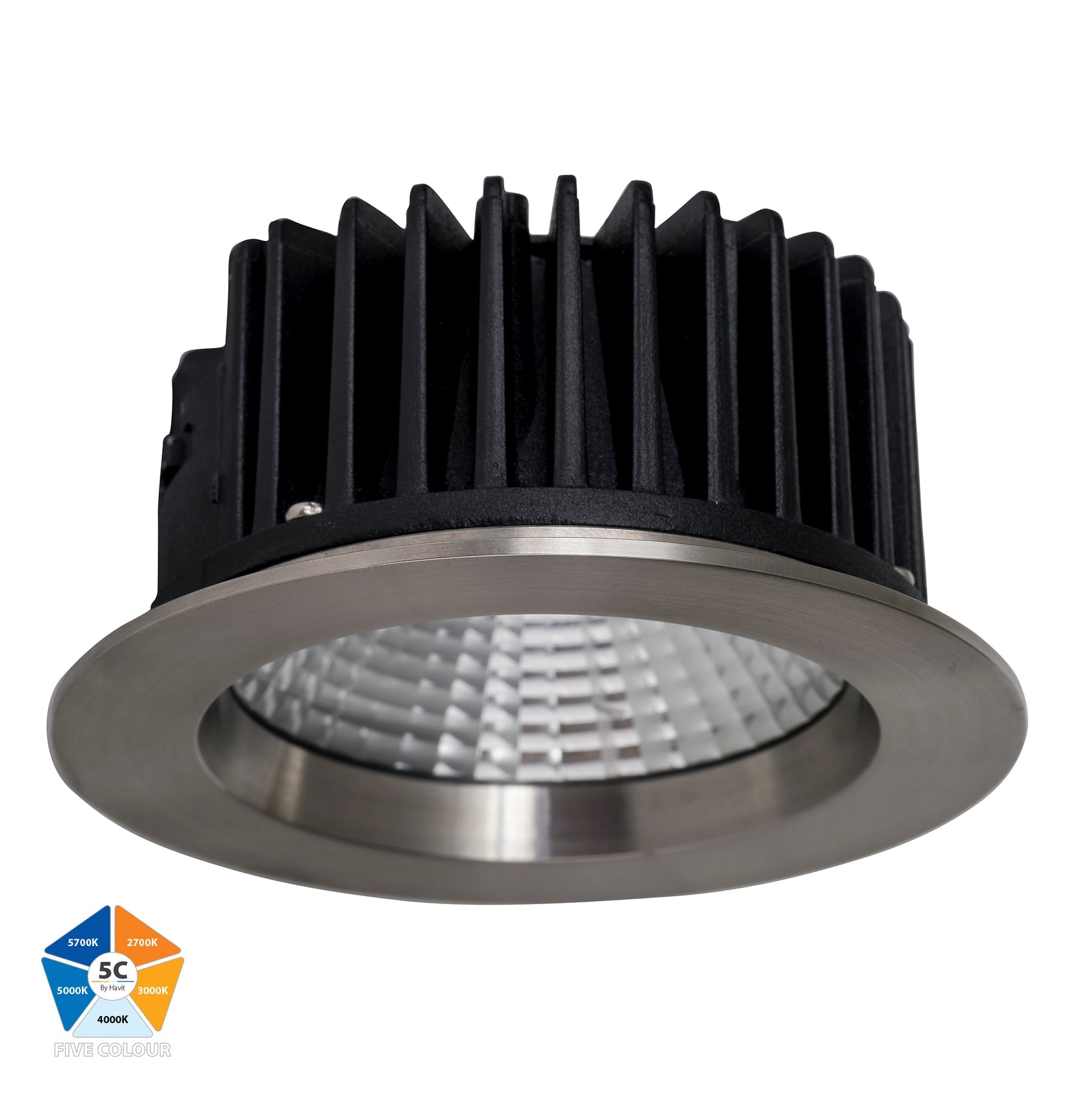 Ora Fixed LED Downlight 316 Stainless Steel 5CCT - HV5530S-SS316