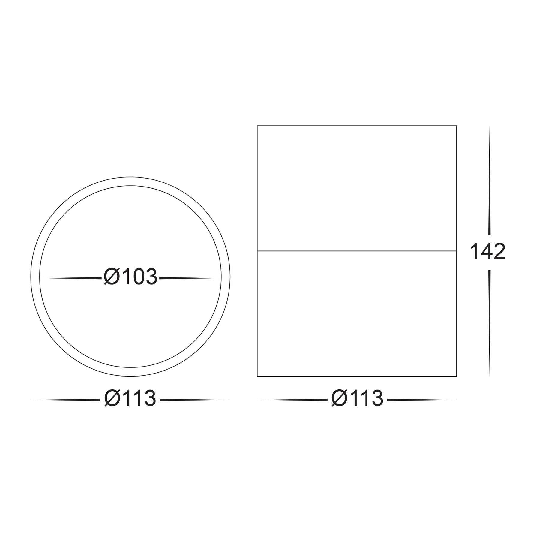 Nella Surface Mounted LED Downlight With Extension Aluminium White 12V 12W TRI Colour - HV5803T-WHT-EXT-12V