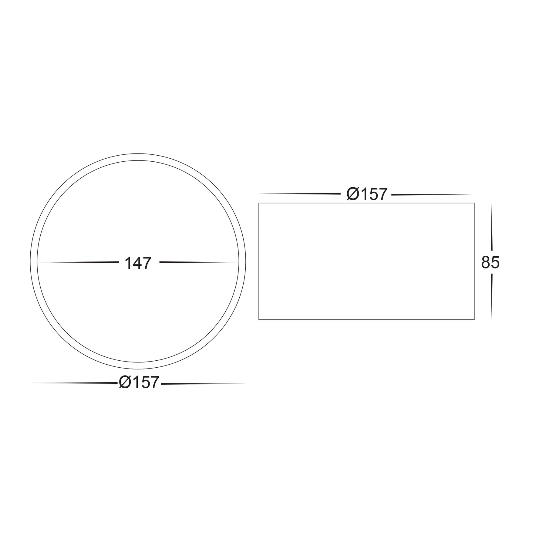 Nella Surface Mounted LED Downlight Aluminium White 12V 18W TRI Colour - HV5805T-WHT-12V