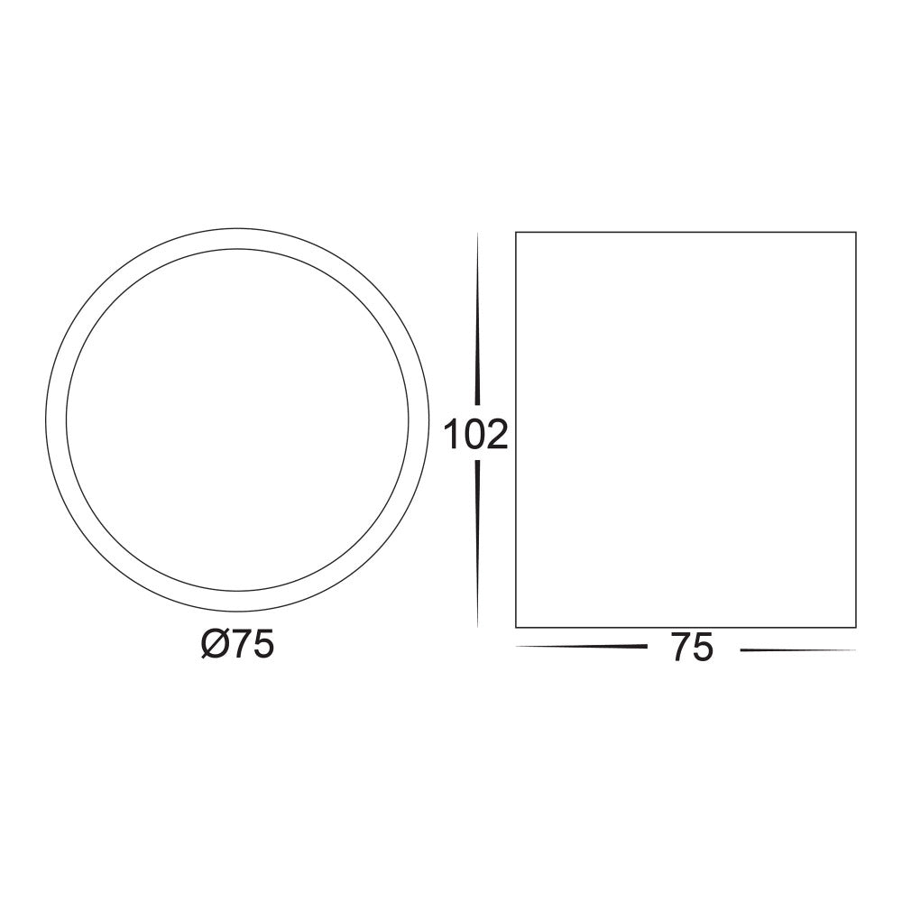 Nella Surface Mounted Downlight 7W White 3CCT - HV5812T-WHT