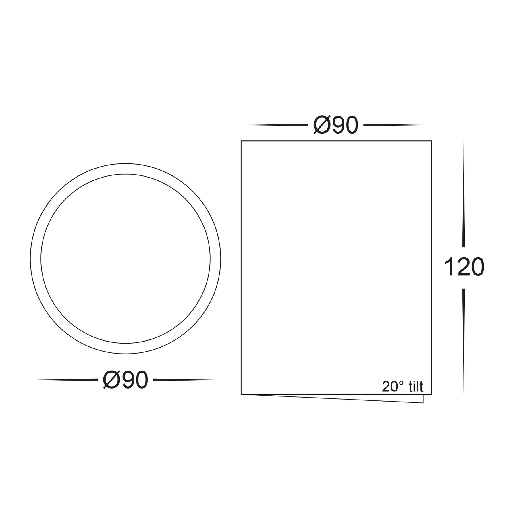 Nella Adjustable Surface Mounted LED Downlight Aluminium Black 12V 12W TRI Colour - HV5813T-BLK-12V