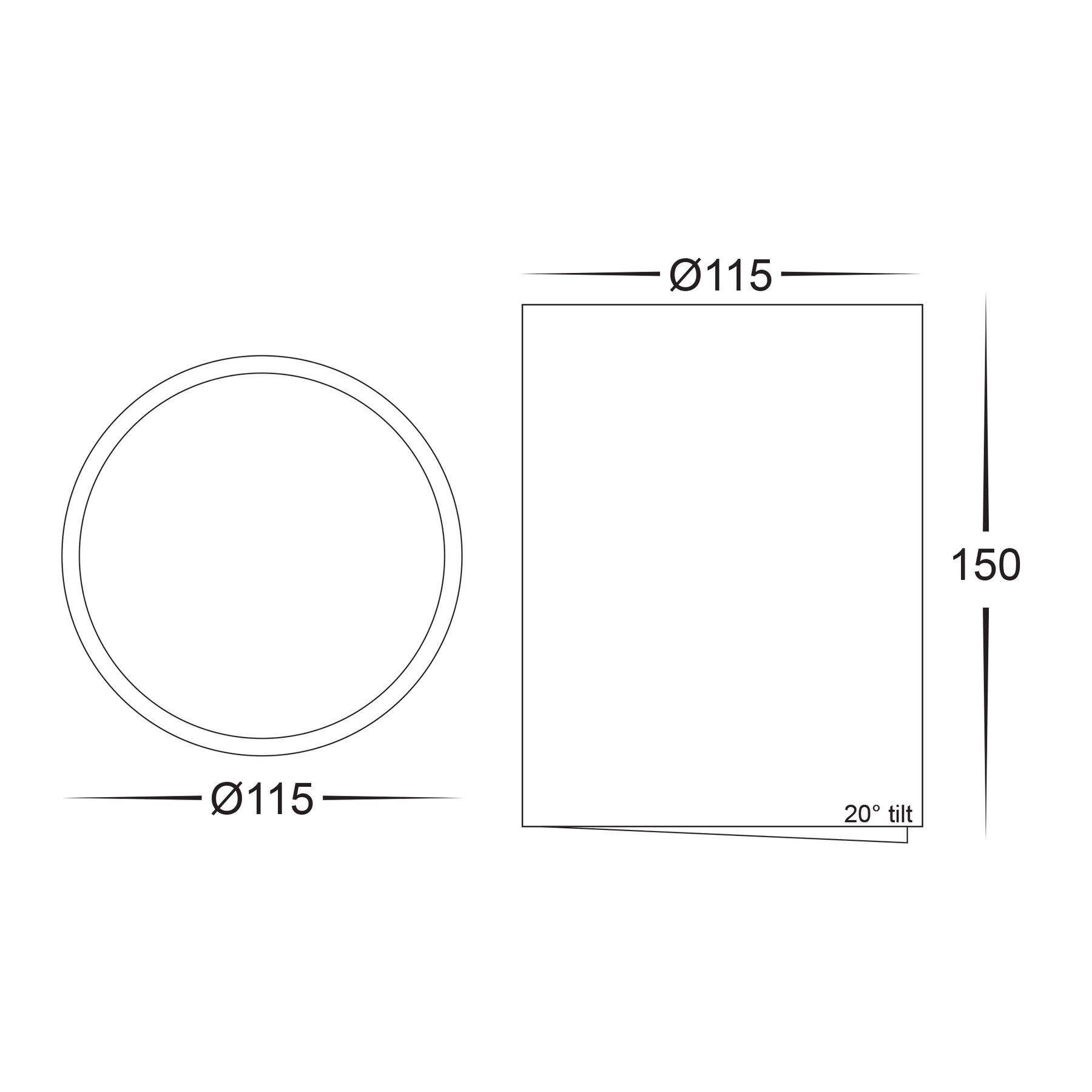 Nella Adjustable Surface Mounted LED Downlight Aluminium White 12V 18W TRI Colour - HV5815T-WHT-12V