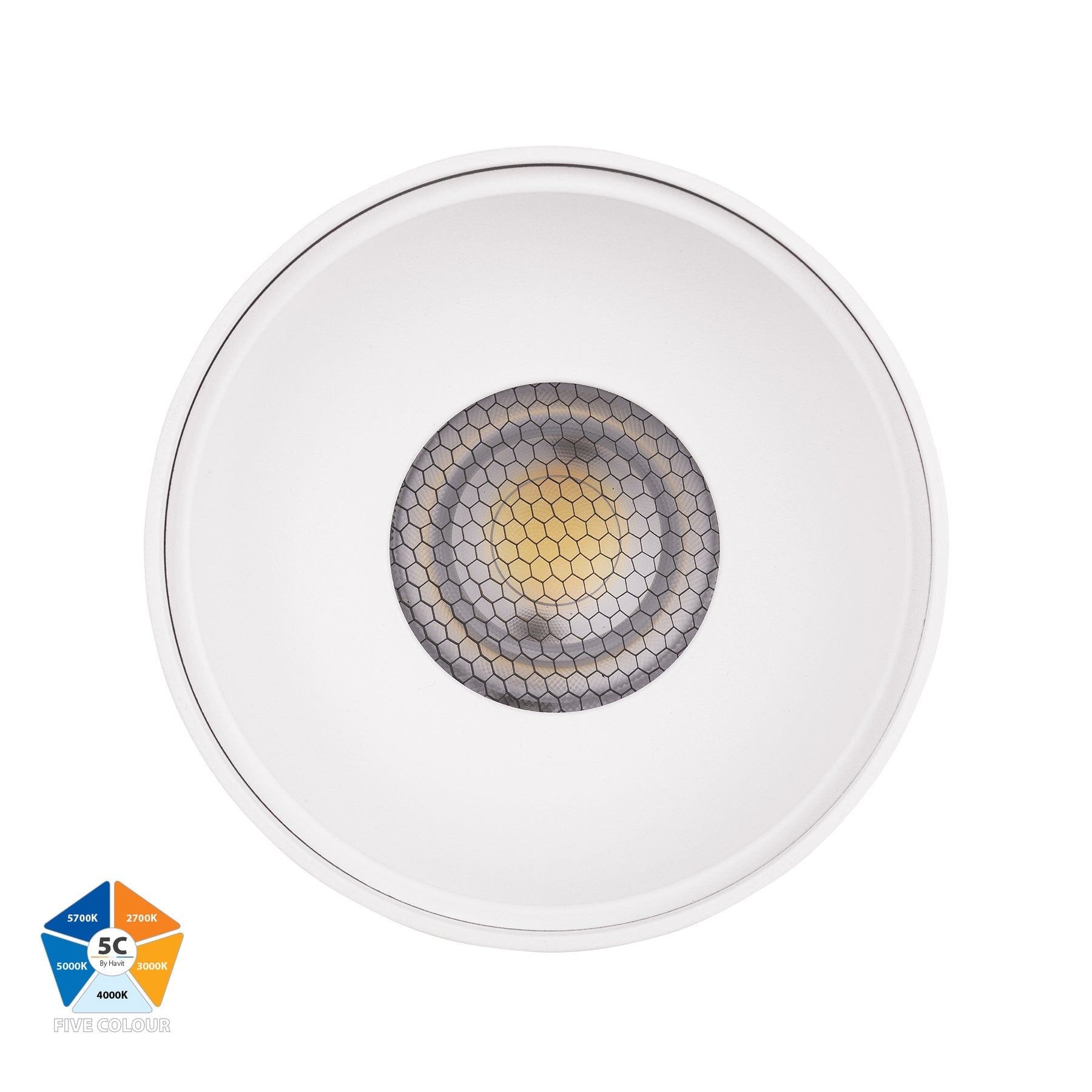 Nella Surface Mounted LED Downlight Aluminium White 12V 18W 5CCT - HV5843S-WHT-12V