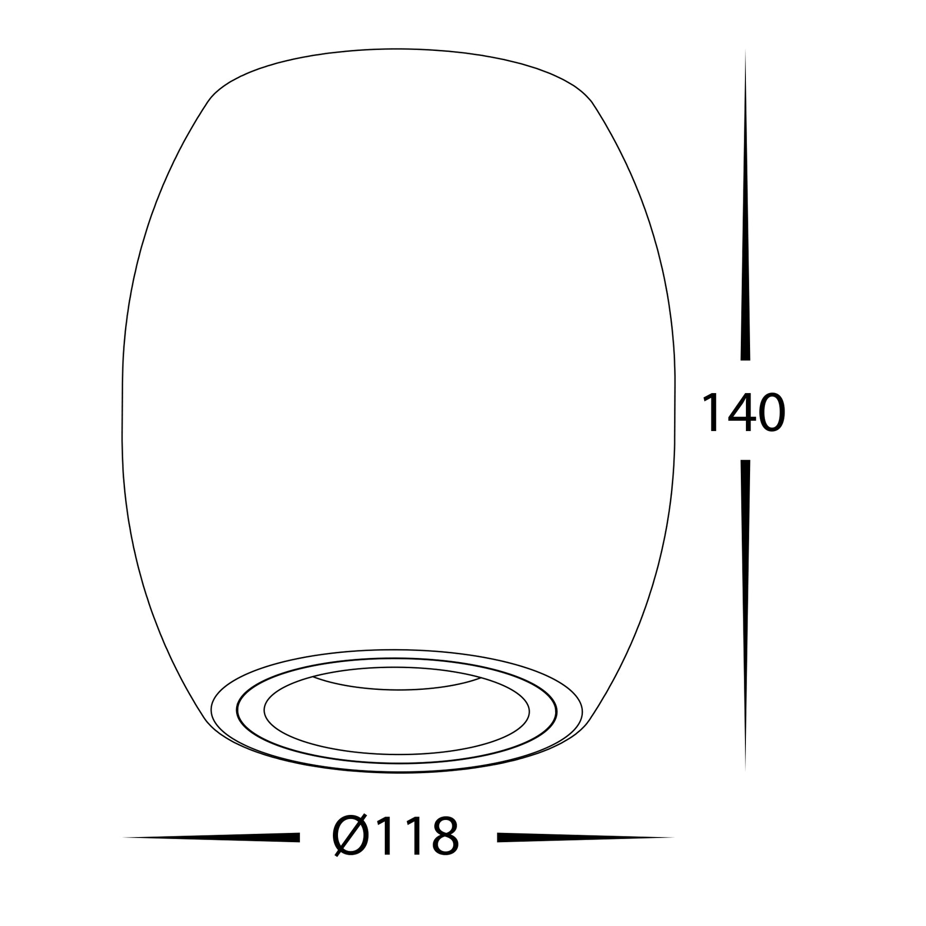Nella LED Surface Mounted Downlight 12W 5CCT Black - HV5849S-BLK