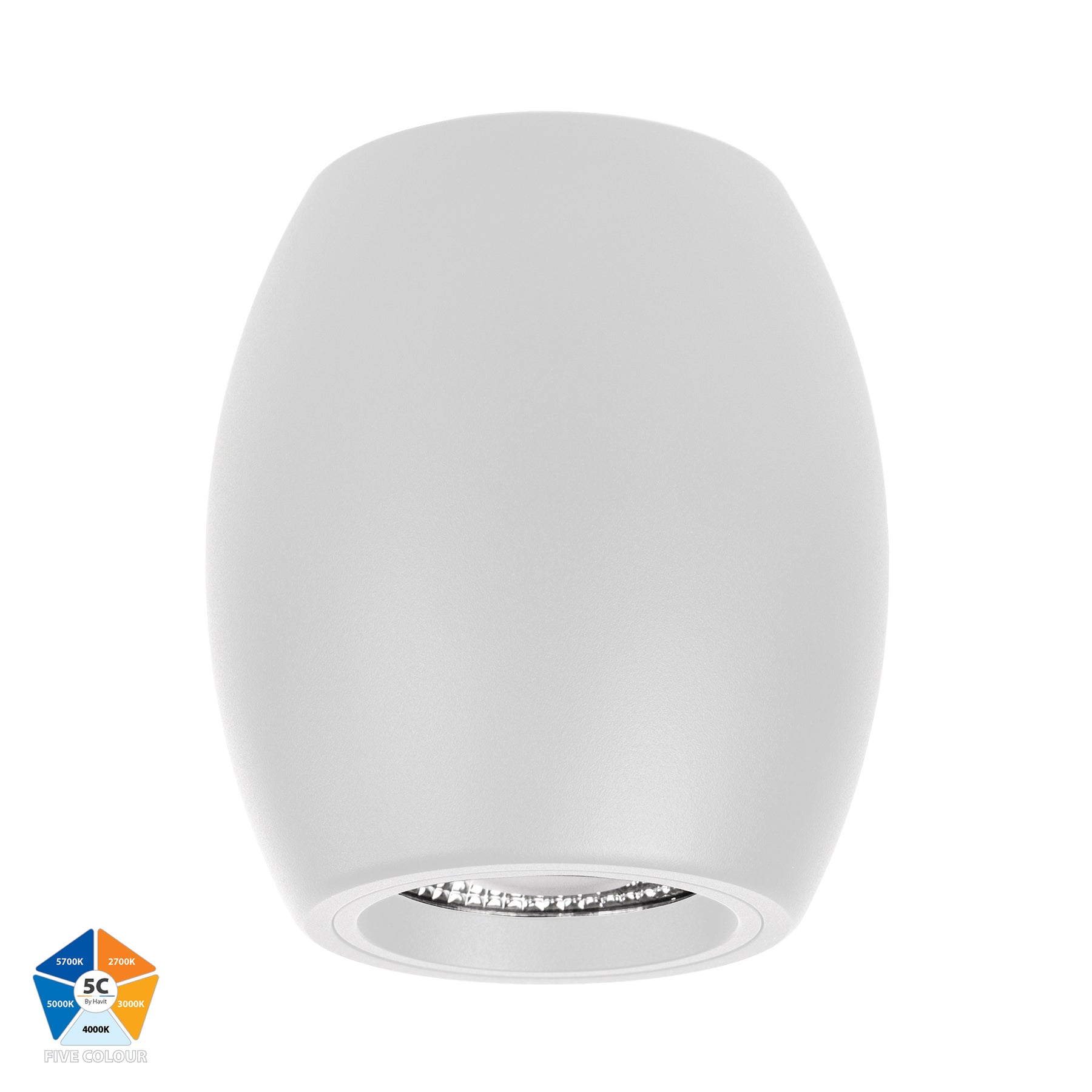 Nella LED Surface Mounted Downlight 12W 5CCT White - HV5849S-WHT