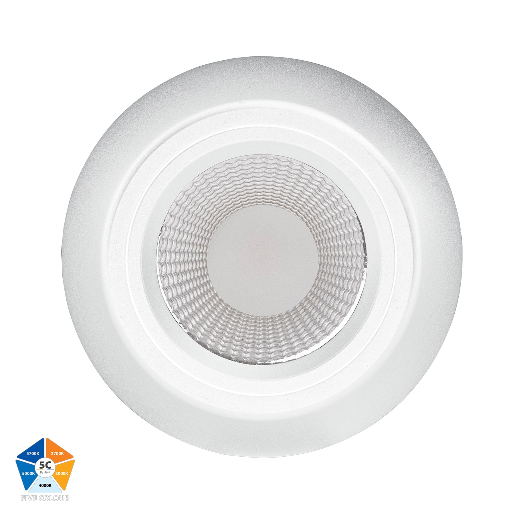 Nella LED Surface Mounted Downlight 12W 5CCT White - HV5849S-WHT