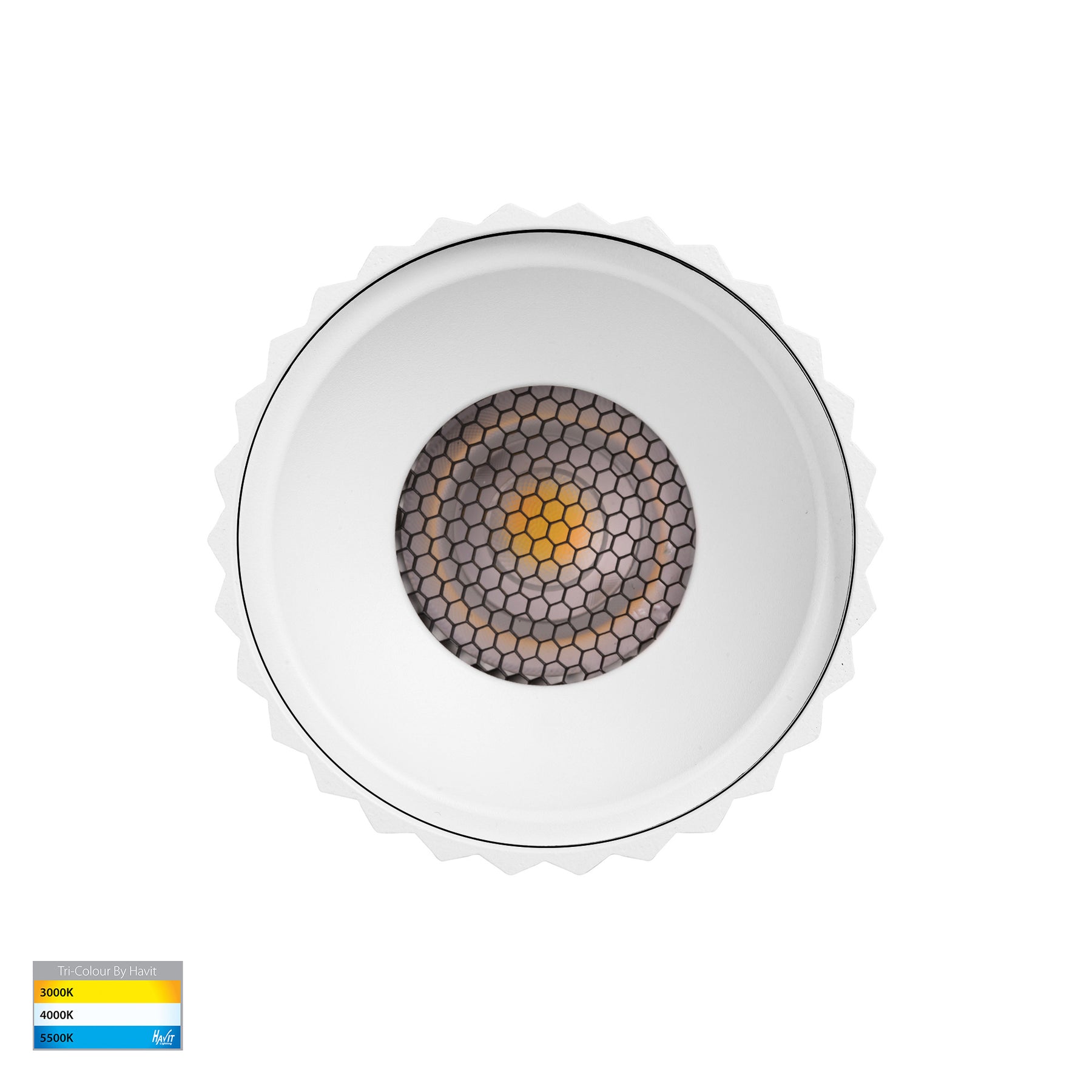 Nella 120mm LED Surface Mounted Round Downlight 12V 12W 5CCT White - HV5852S-WHT-12V