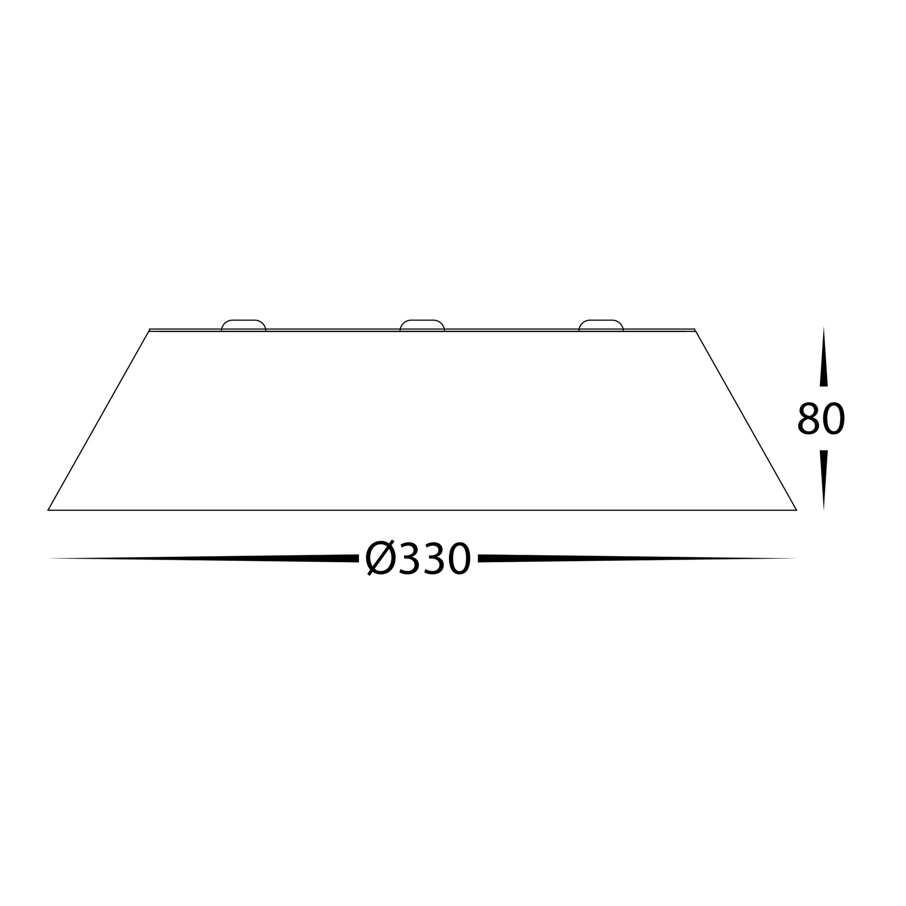 Noyer 330mm LED Oyster Light 25W 3CCT Walnut & White - HV5871T