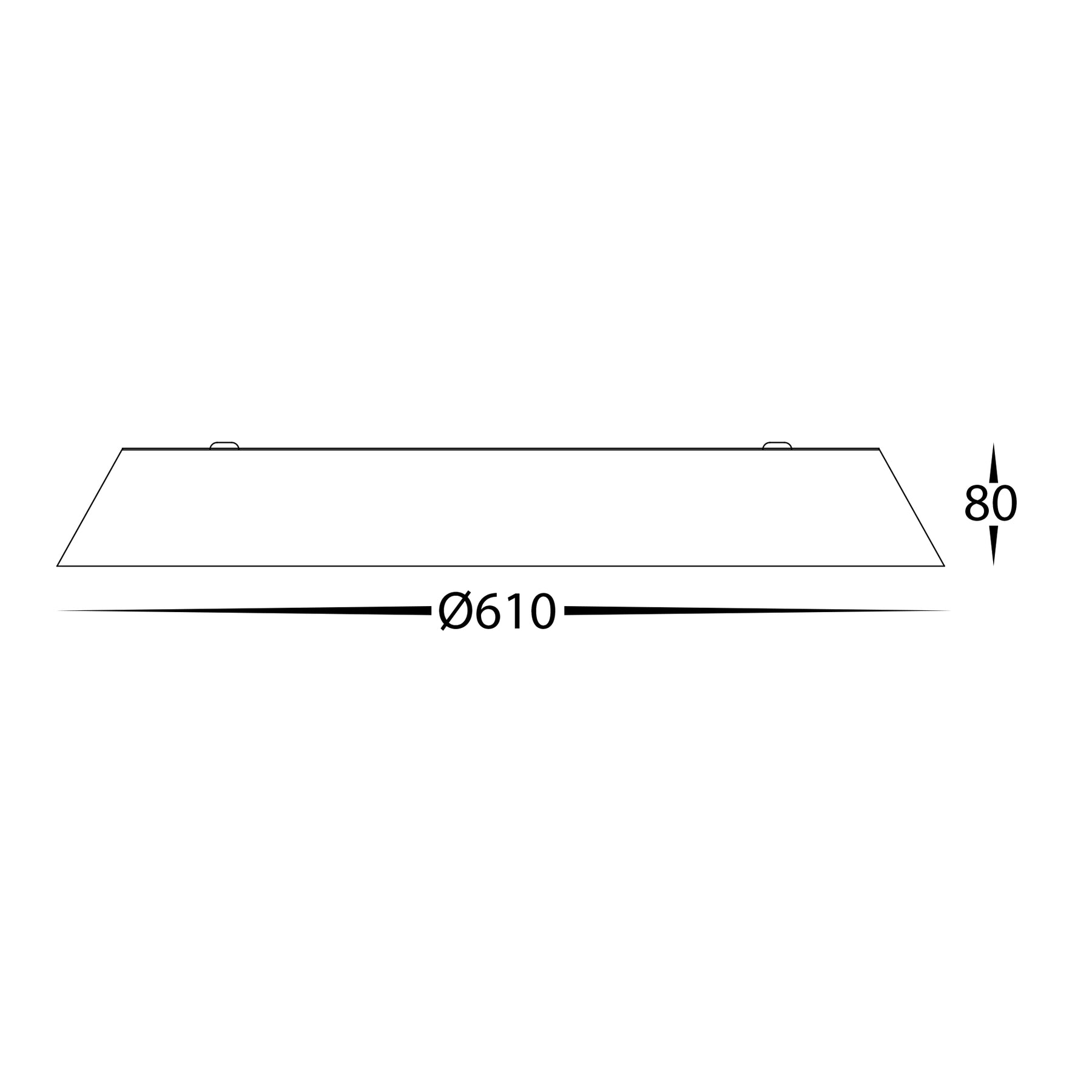 Noyer 610mm LED Oyster Light 50W 3CCT Walnut & White - HV5874T