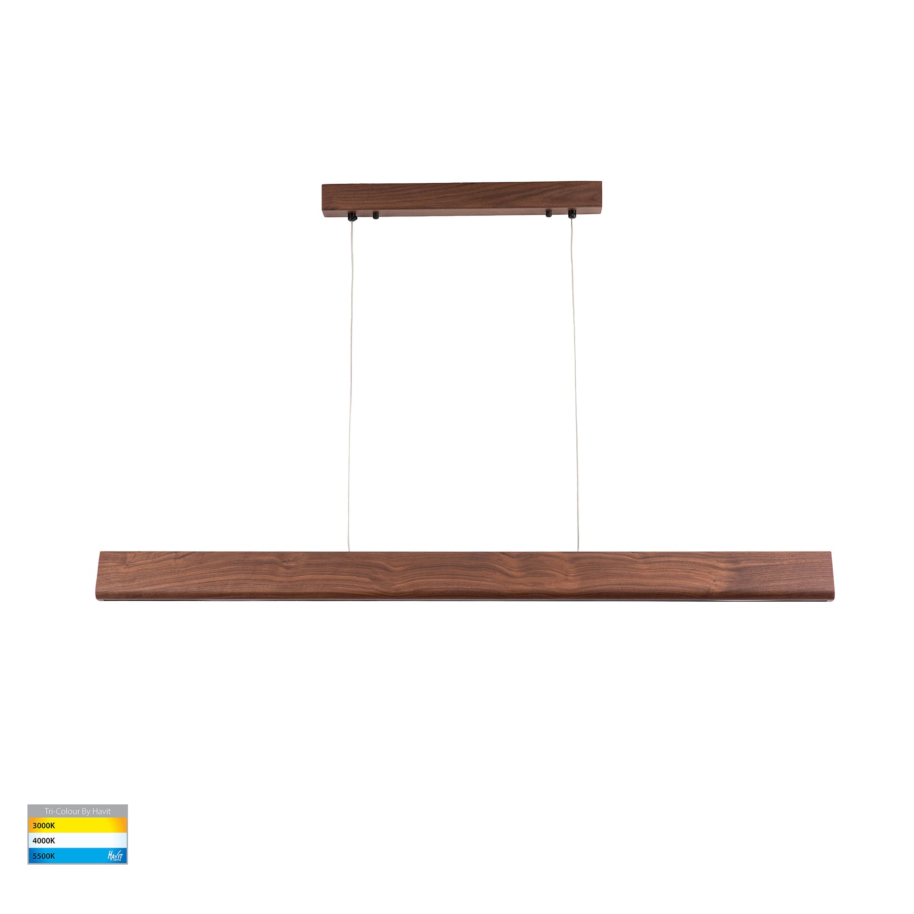 Opex LED 1800mm Linear Pendant 28W Tri Colour Walnut - HV6014T