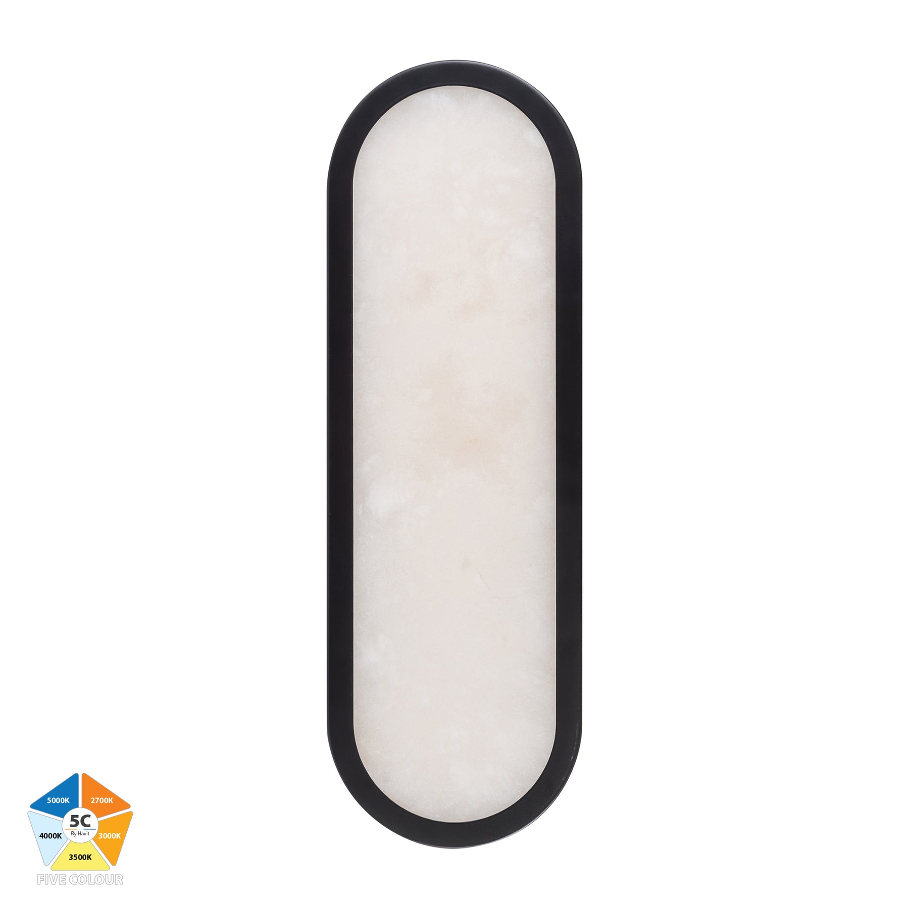 Auster LED Wall Light 12W 5CCT Black - HV8011S-BLKALB
