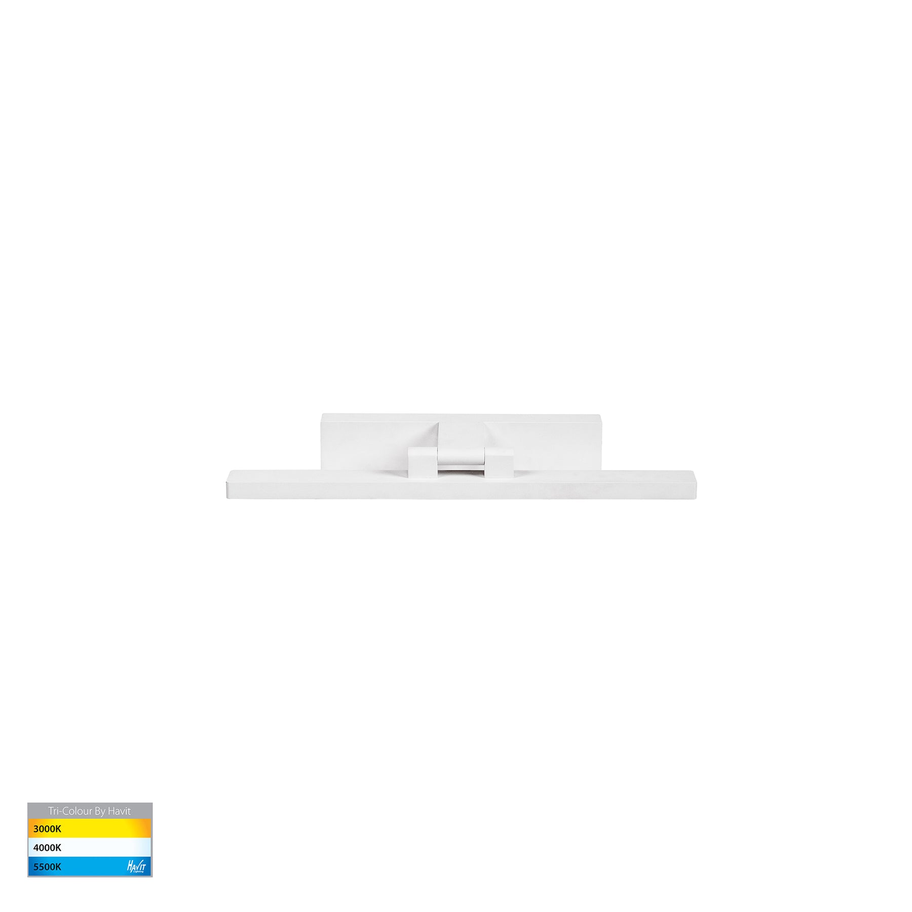 Vanita Aluminium Adjustable Vanity Light White 20W 240V TRI Colour - HV8101T-WHT