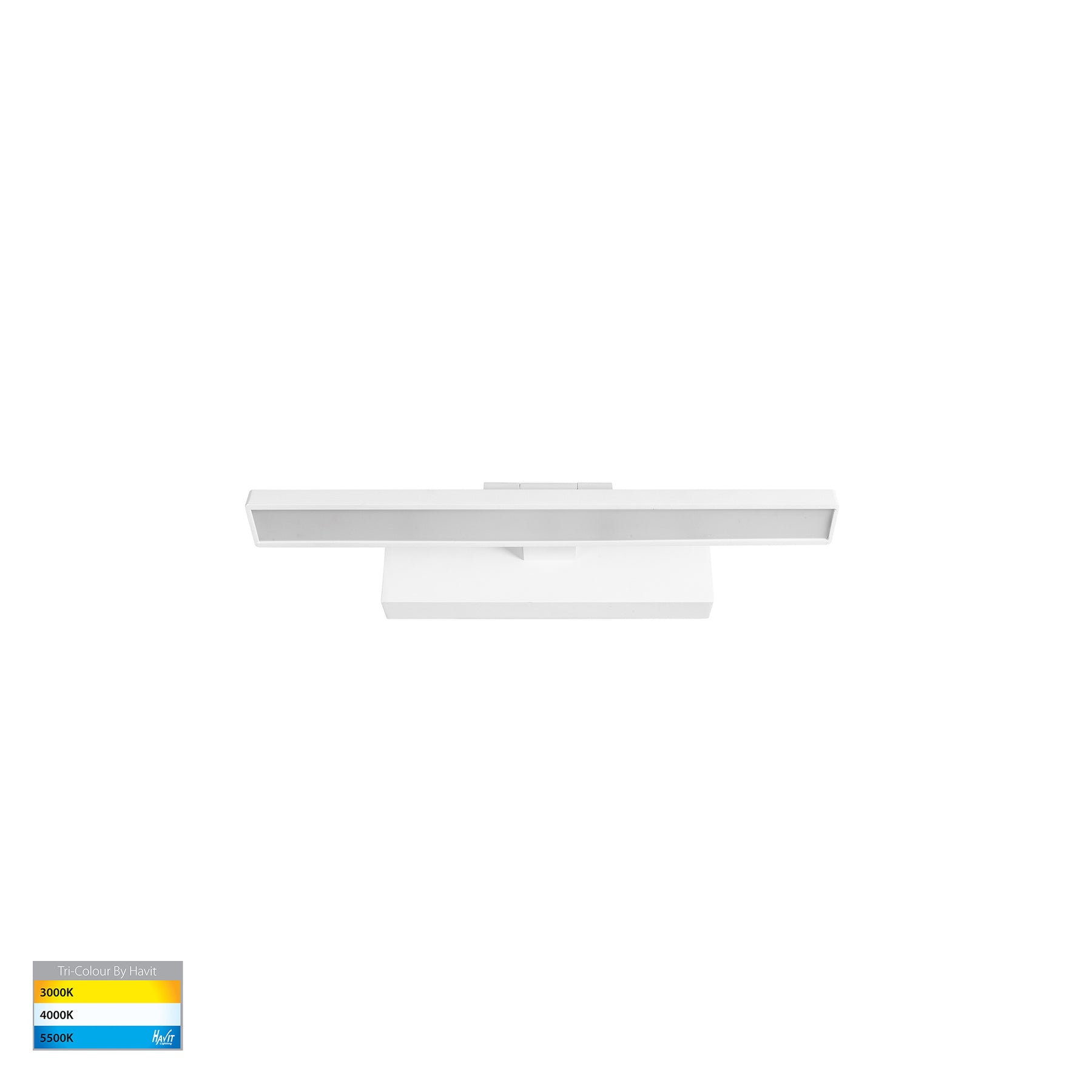 Vanita Aluminium Adjustable Vanity Light White 20W 240V TRI Colour - HV8101T-WHT