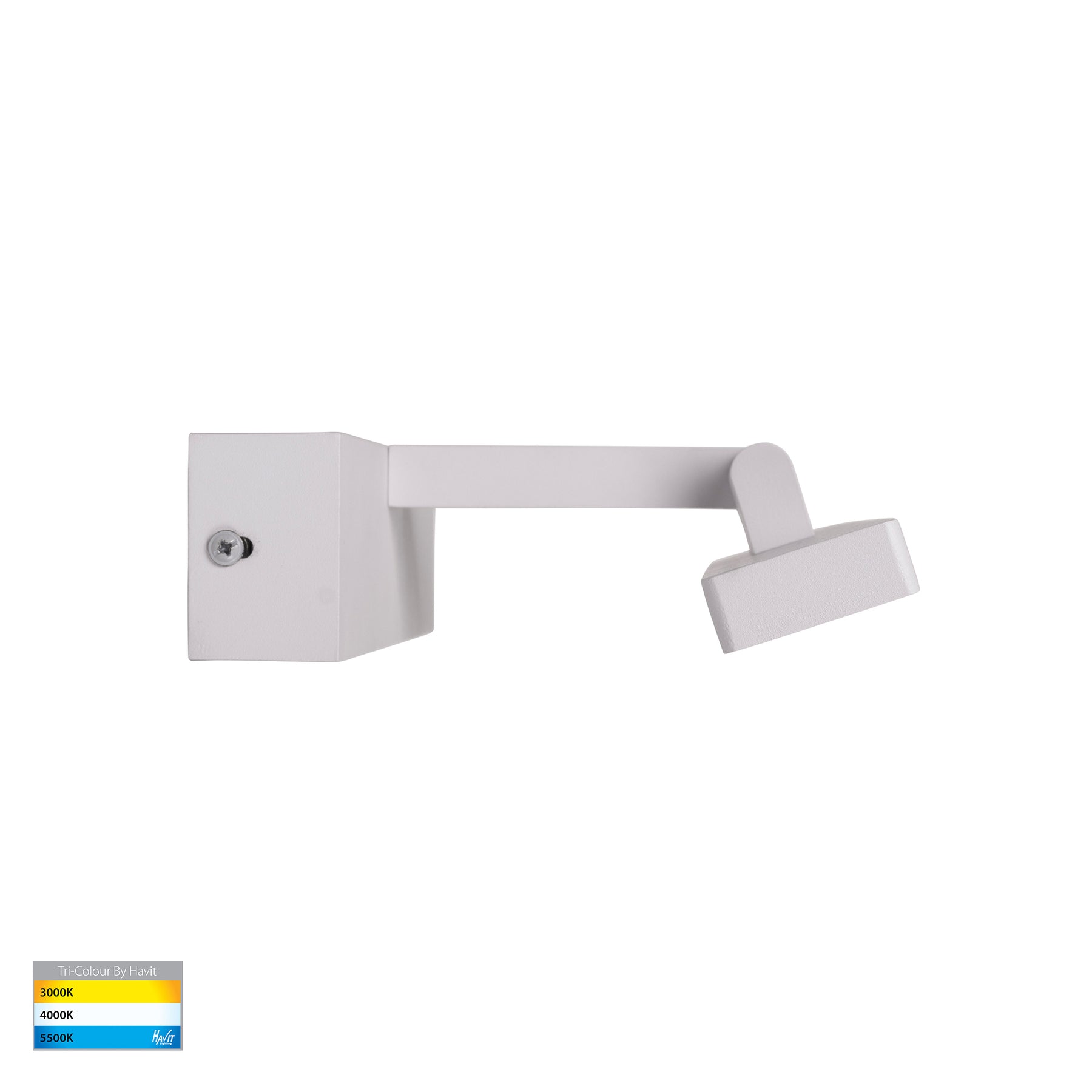 Vanita Adjustable Vanity Light Aluminium White 240V 40W TRI Colour - HV8103T-WHT