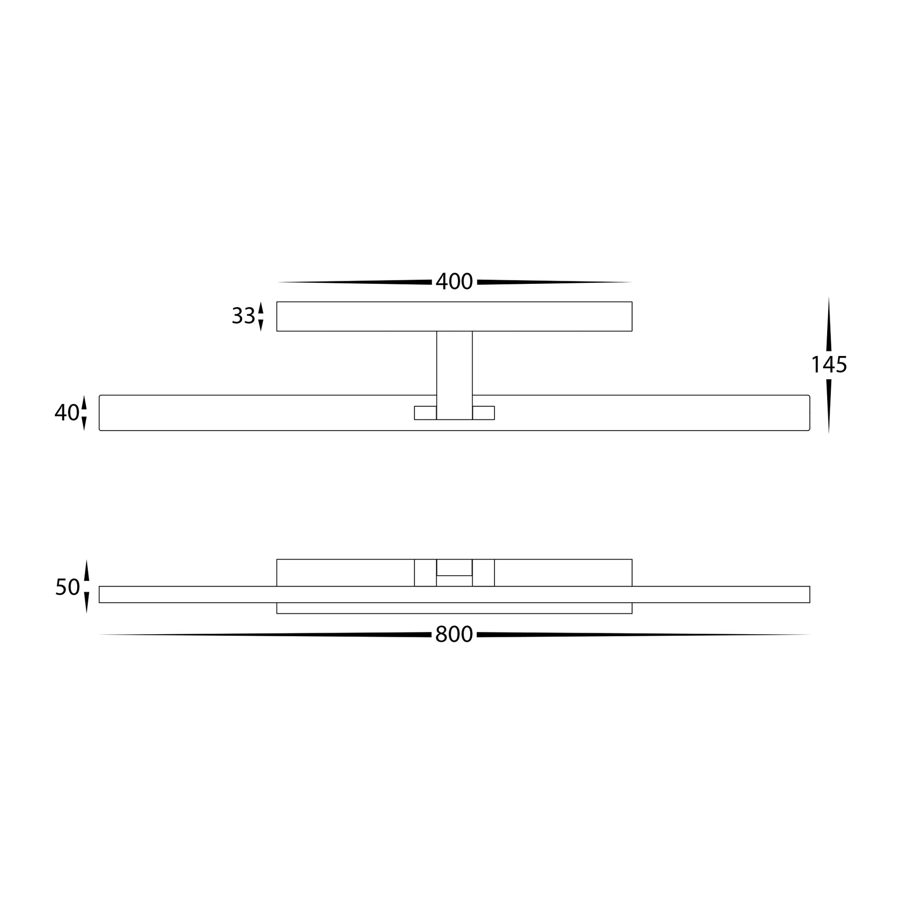 Vanita Adjustable Vanity Light Aluminium White 240V 40W TRI Colour - HV8103T-WHT