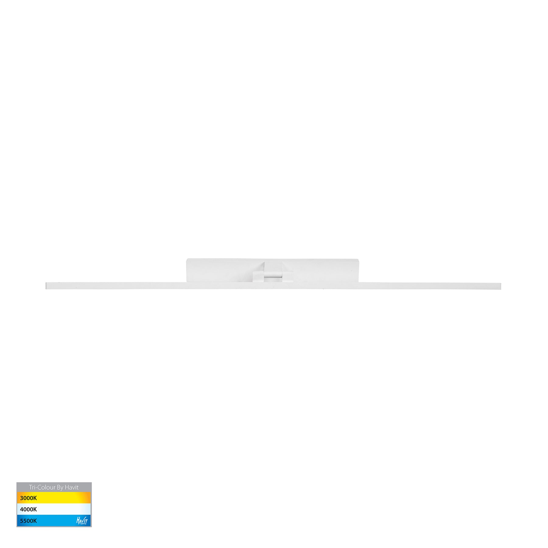 Vanita Adjustable LED Vanity Light Aluminium White 240V 50W TRI Colour - HV8104T-WHT