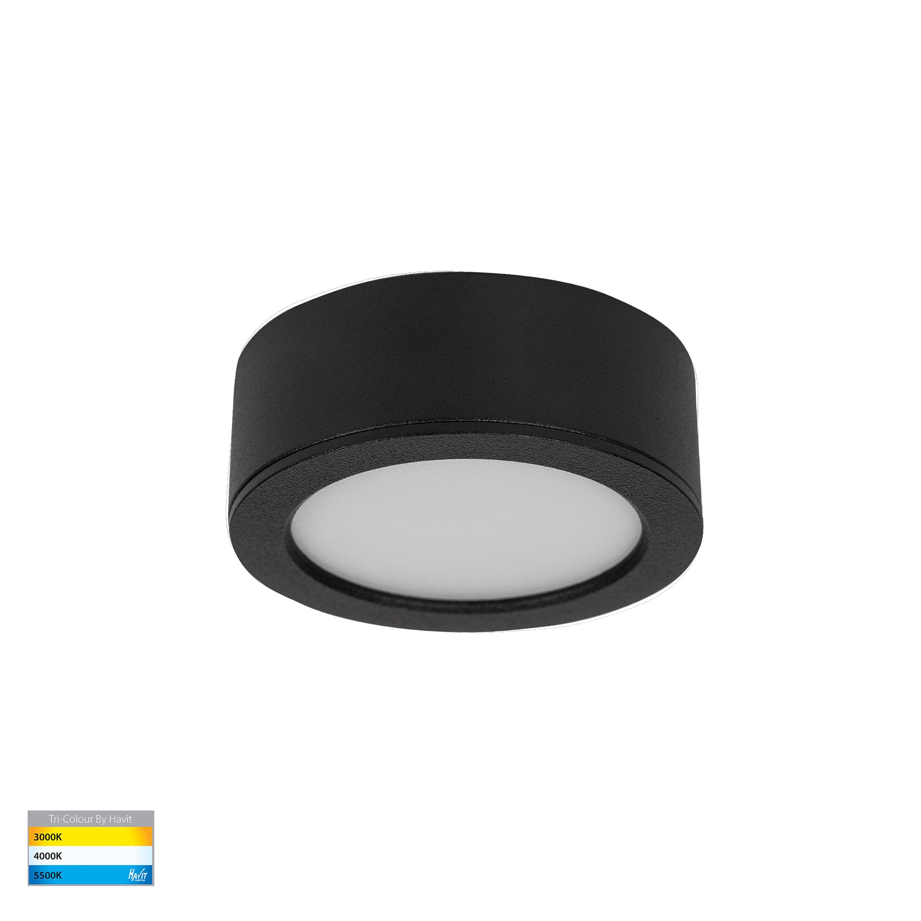 Skap LED Cabinet Light 12V 3W Tri Colour Black - HV8201T-BLK