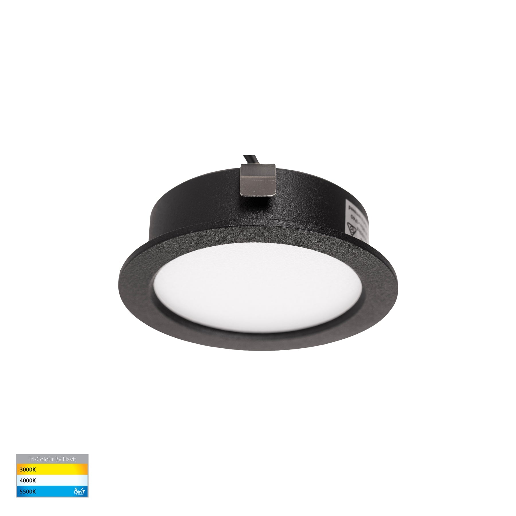 Skap LED Cabinet Light 12V 3W Tri Colour Black - HV8201T-BLK
