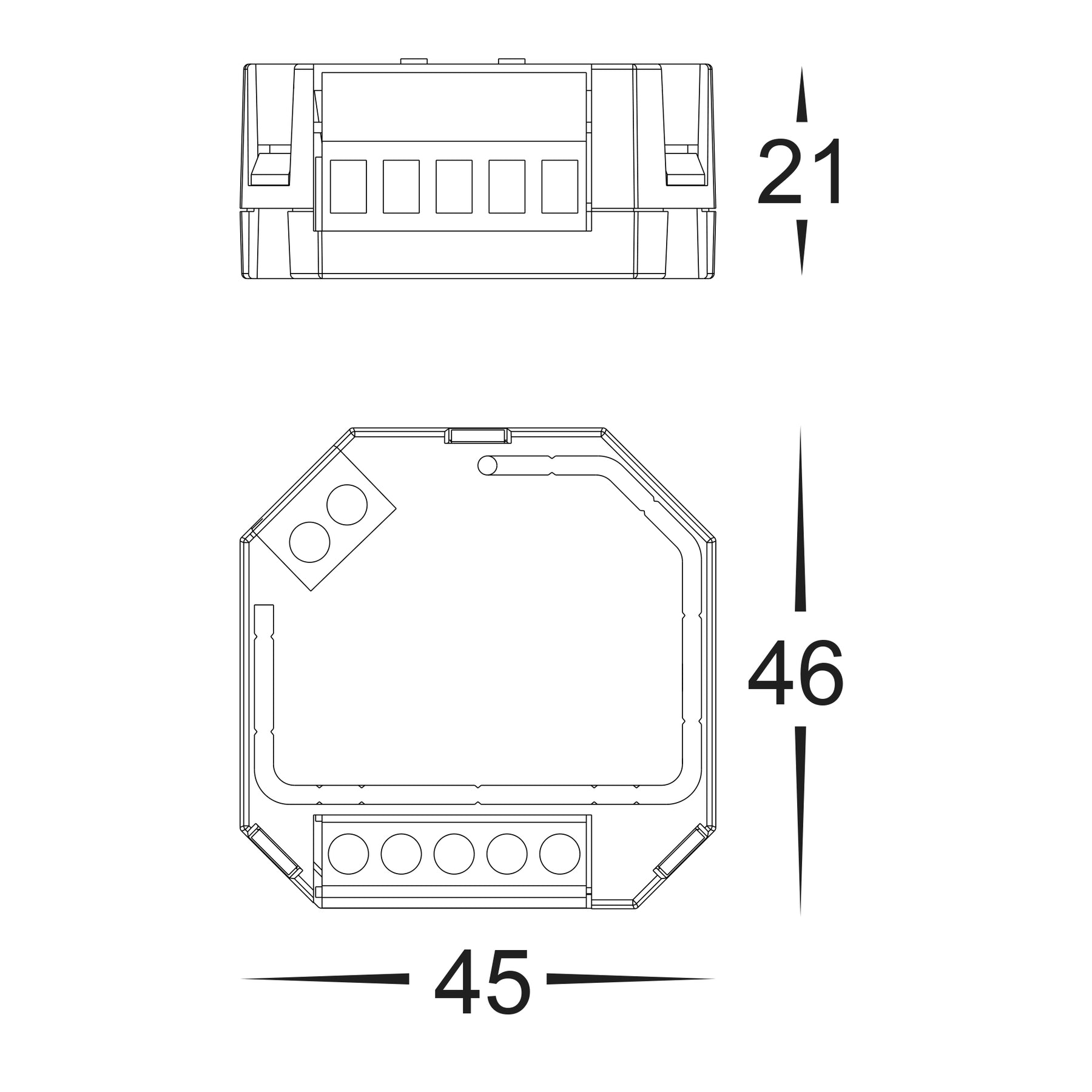 Dali Relay Module LED  Plastic White 240V - HV9107-2701S