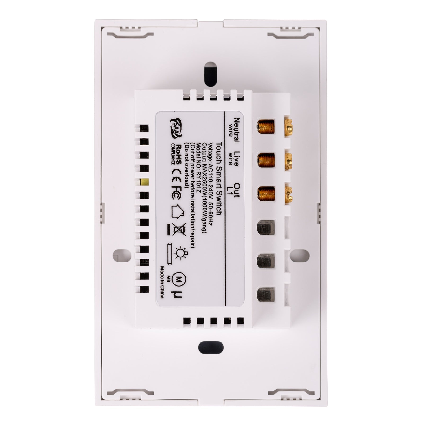 Wifi Single Gang Wall Switch White - HV9110-1