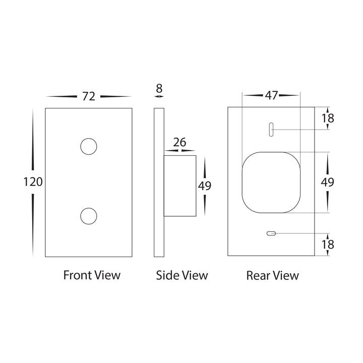 Wifi Two Gang Wall Switch White - HV9110-2