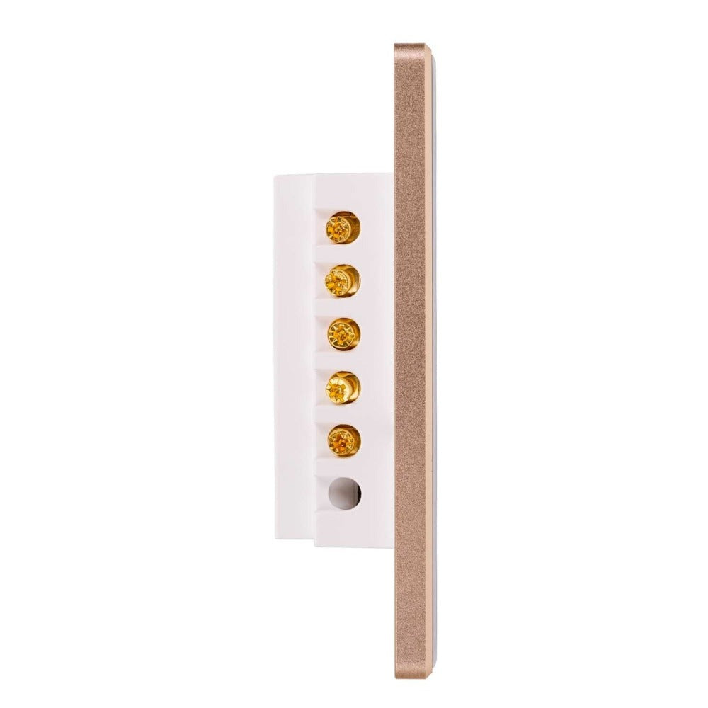Wifi 3 Gang Wall Switch White With Gold Trim- HV9120-3