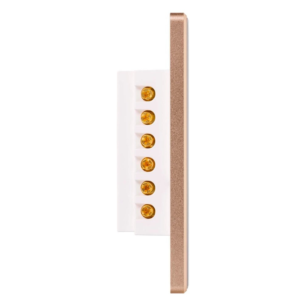 Wifi 4 Gang Wall Switch White With Gold Trim - HV9120-4