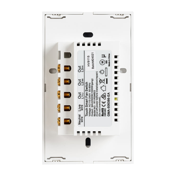 Wifi Fan Wall Controller White - HV9115