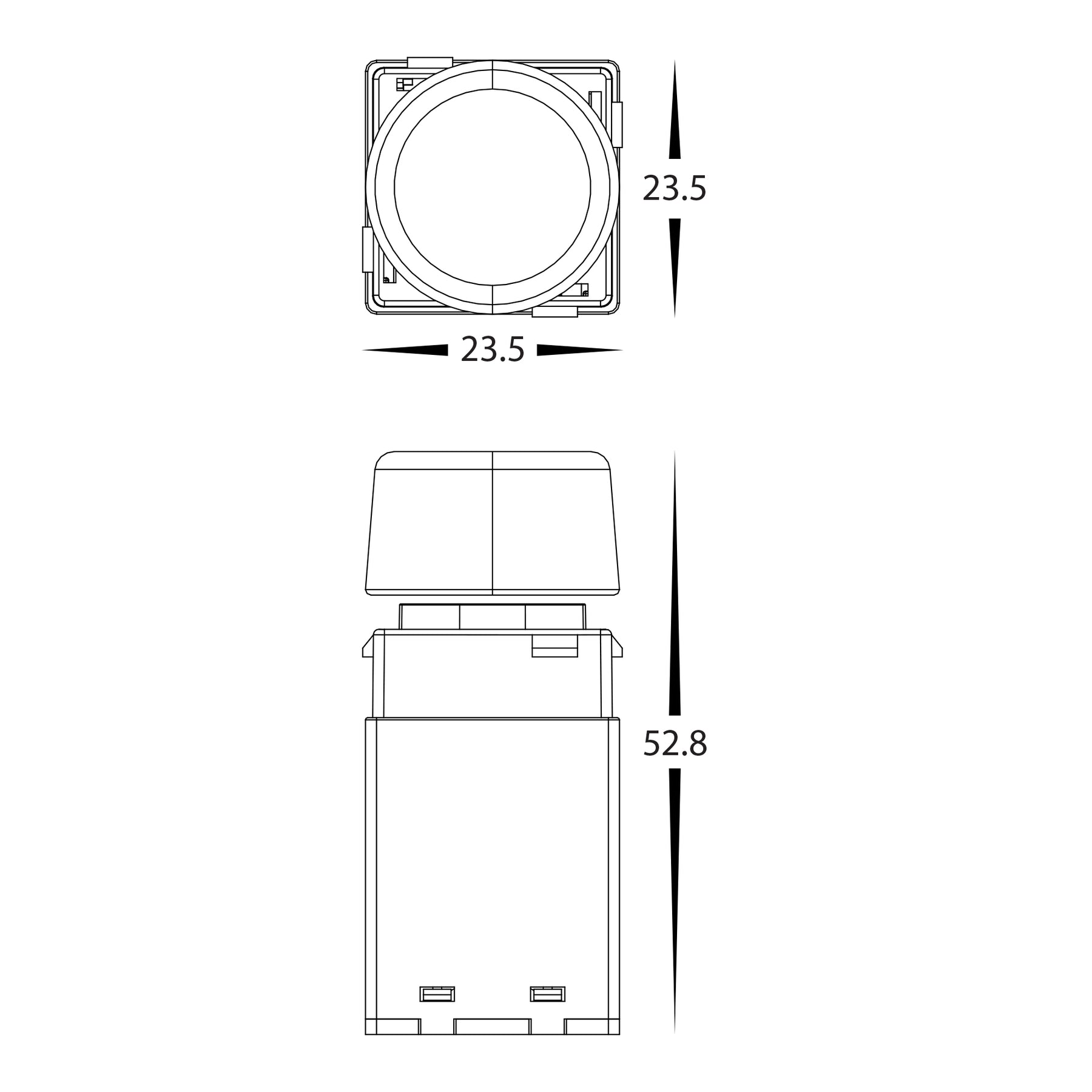 Dial Dimmer Plastic LED White 10v - HV9629