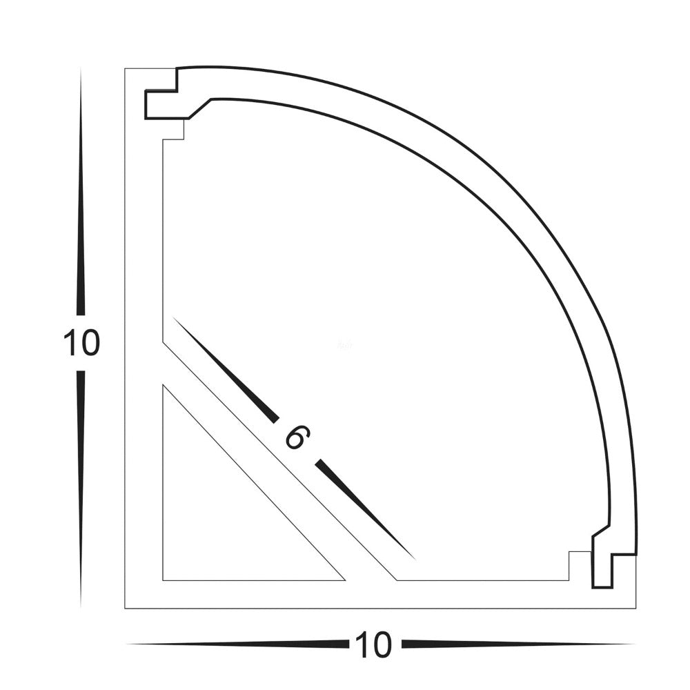 Buy Strip Light Profiles Australia Micro Corner Profile Silver - HV9691-1010