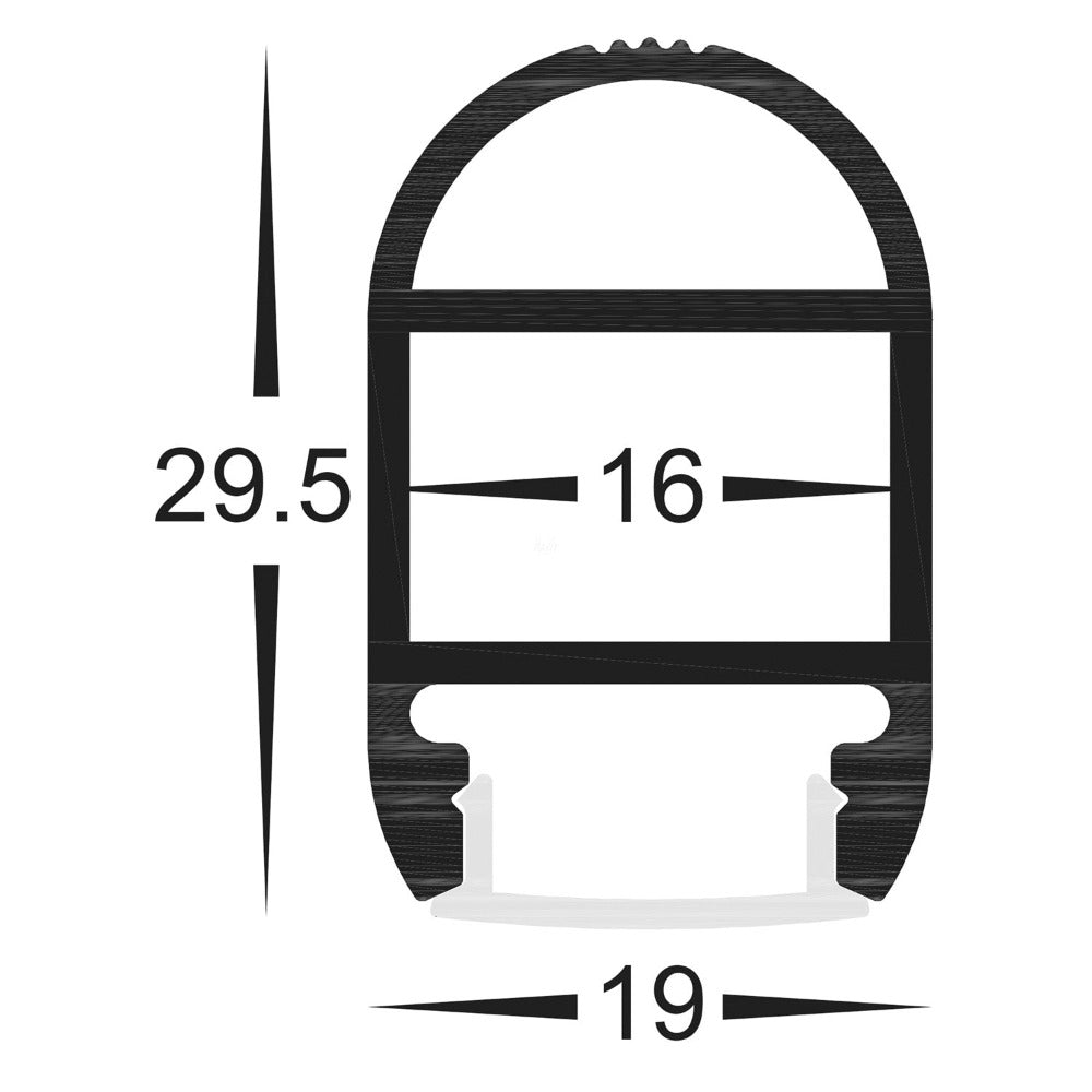 Buy Strip Light Profiles Australia Wardrobe Profile Silver - HV9692-1930