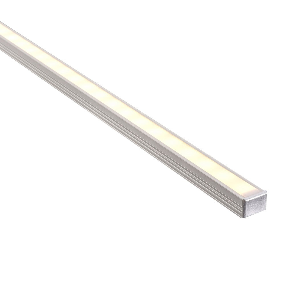 Buy Strip Light Profiles Australia Shallow Square Profile W16mm Silver - HV9693-1612