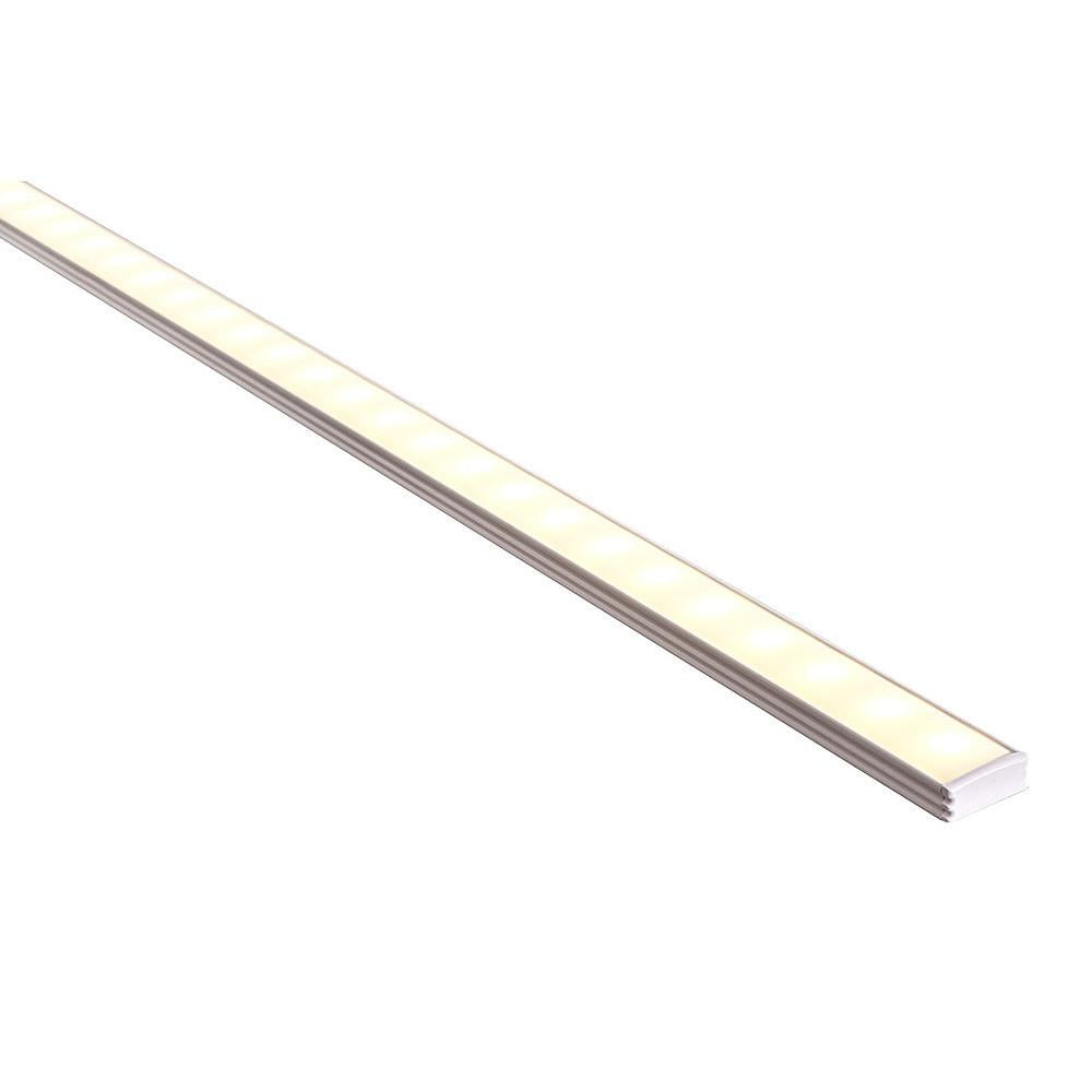 Buy Strip Light Profiles Australia Surface Mounted Shallow Square Aluminium Profile 18mm Silver 3 Metre - HV9693-1707-3M