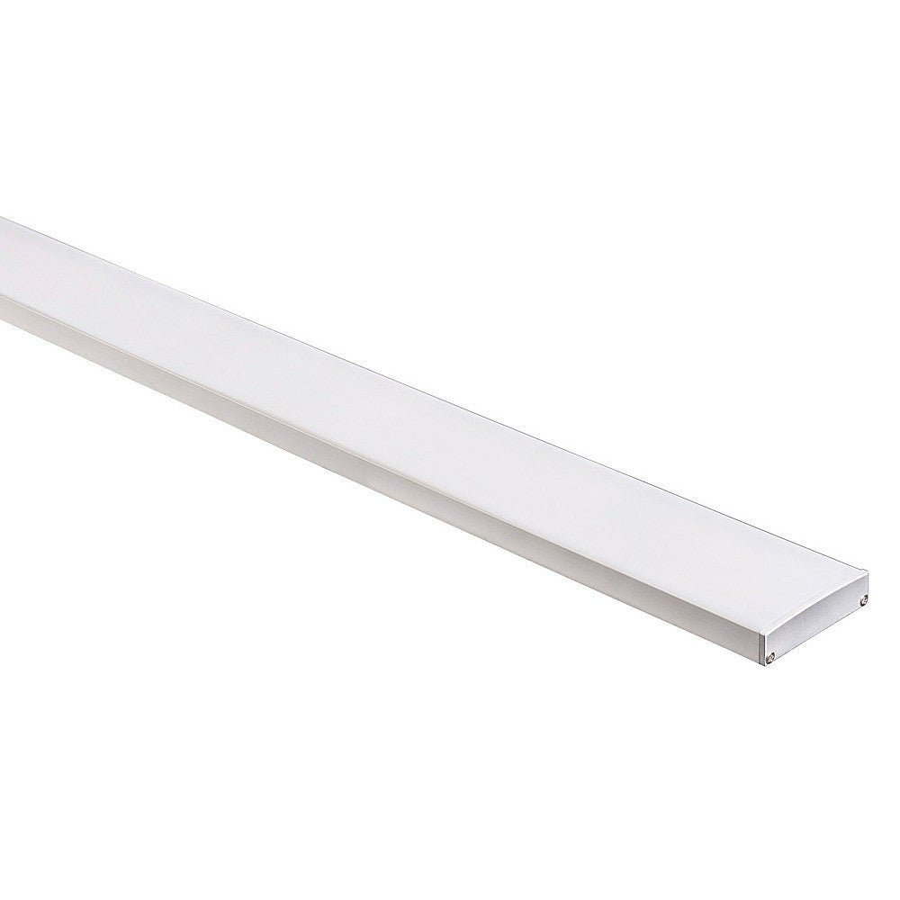 Buy Strip Light Profiles Australia Strip Light Shallow Square Profile W45mm With Standard Diffuser Silver - HV9693-4511