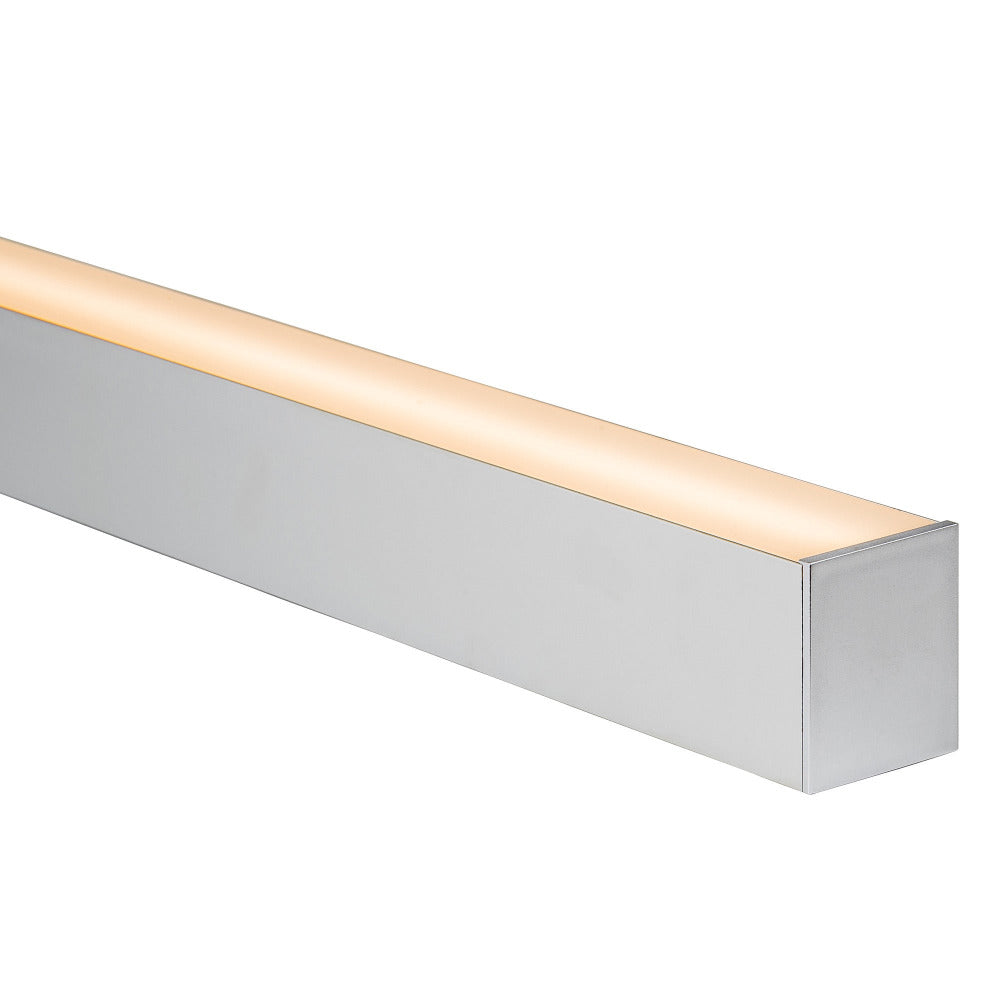 Buy Strip Light Profiles Australia Deep Large Square Up / Down Profile W60mm With Standard Diffuser Silver 3M - HV9693-6080-3M