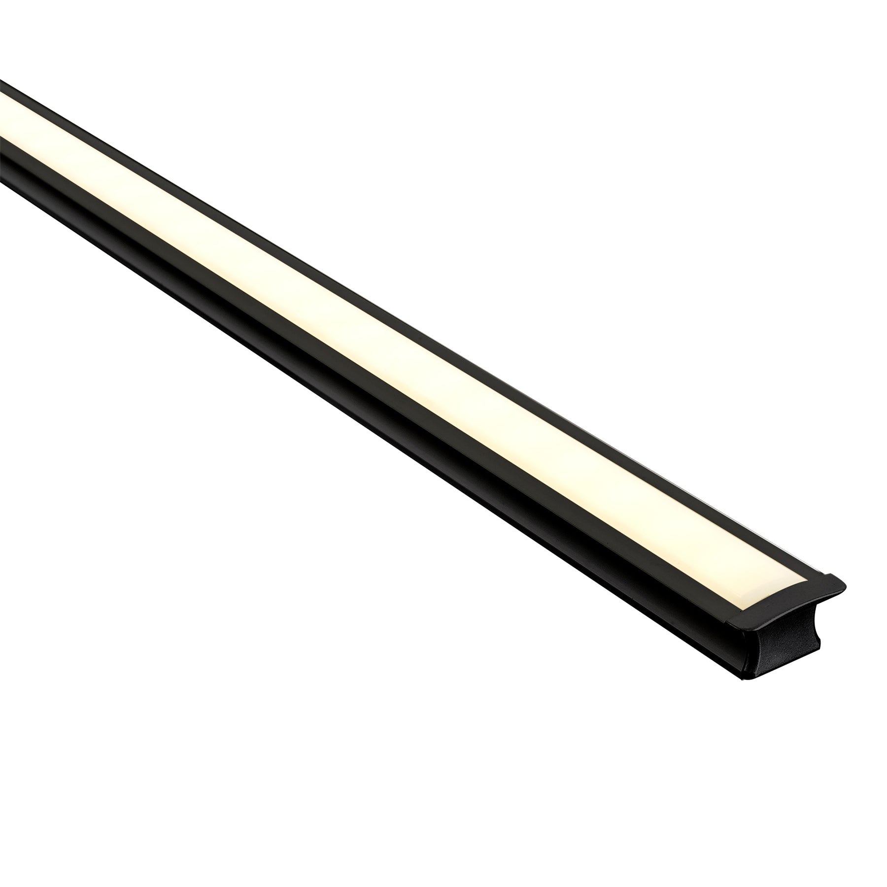 Strip Light Profile L2000mm H15.3mm Opal Black Aluminum - VB-ALP003-R-2M-BLK