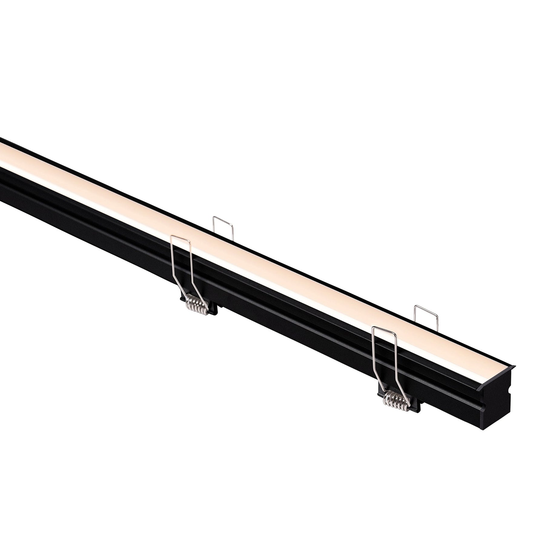 Deep Aluminium Recessed Anti Glare Winged Profile Black 3 Meter - HV9695-2926-BLK-3M