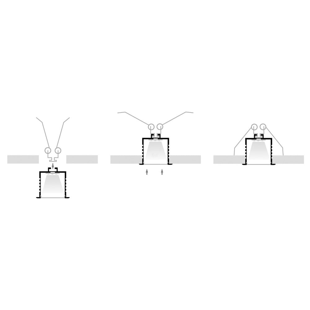 Buy Strip Light Profiles Australia Deep Square Recessed Winged Profile W44mm 3M Silver - HV9695-4540-3M